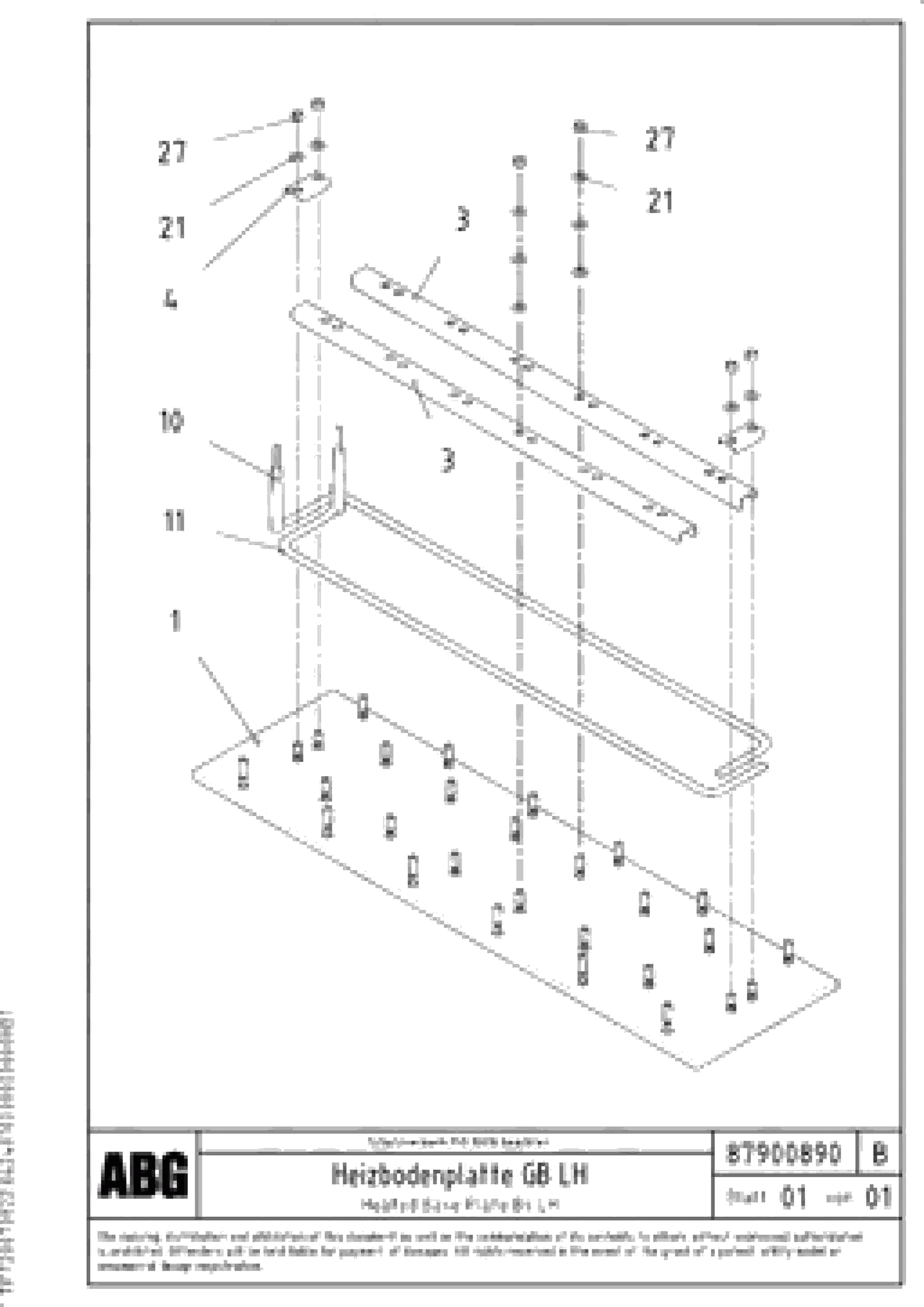 Схема запчастей Volvo ABG7820B - 75364 Heated screed plate for basic screed VDT-V 78 ETC ATT. SCREED 2,5 - 9,0 M ABG6820, ABG7820/ABG7820B