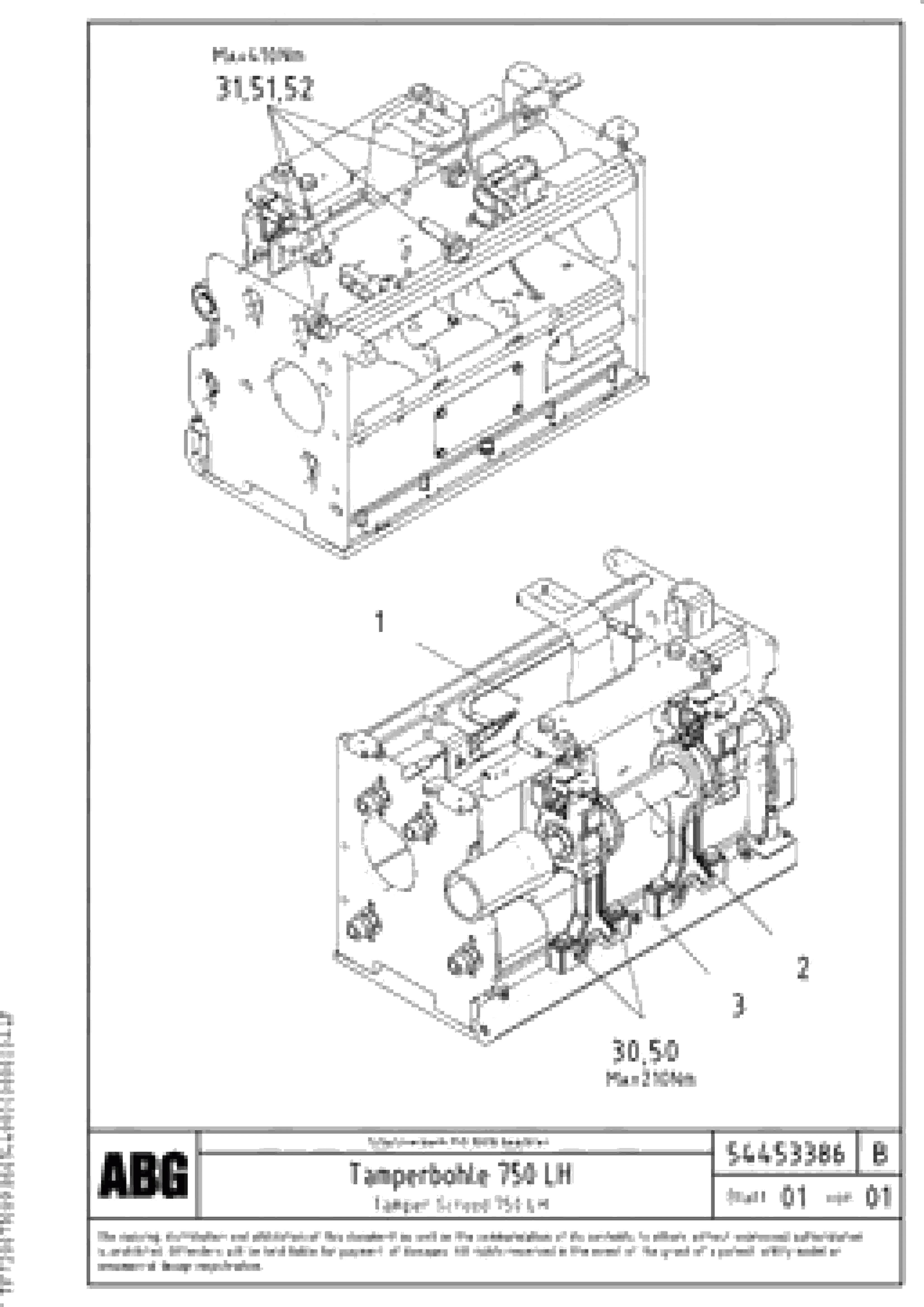 Схема запчастей Volvo ABG7820B - 78853 Tamper screed for extension VB 88 ETC ATT. SCREED 3,0 - 10,0M ABG6820, ABG7820/ABG7820B