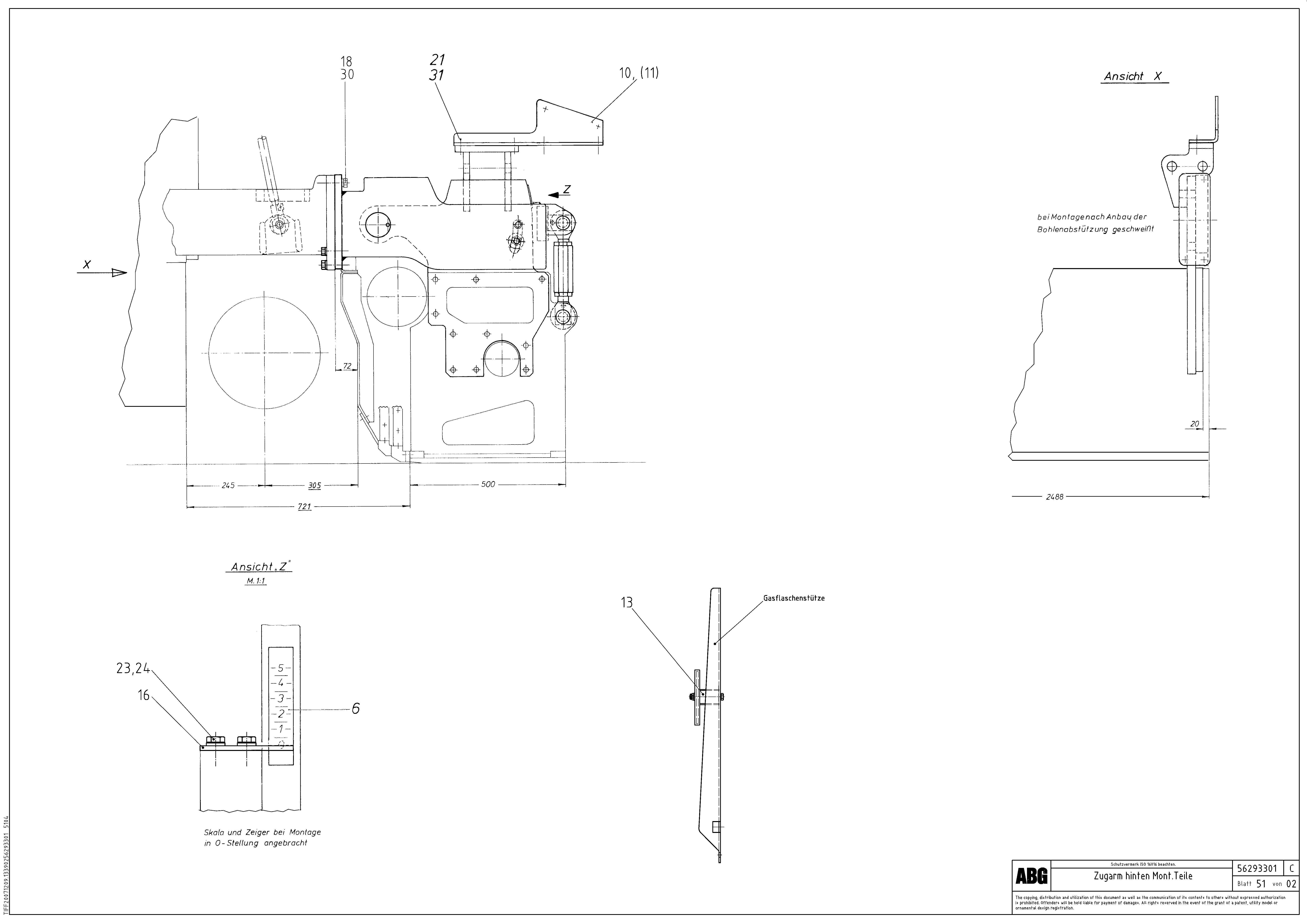 Схема запчастей Volvo ABG7820B - 83452 Mounting parts for towing arms rear VDT 121 ATT. SCREED 2,5 - 9,0 M ABG7820/ABG7820B
