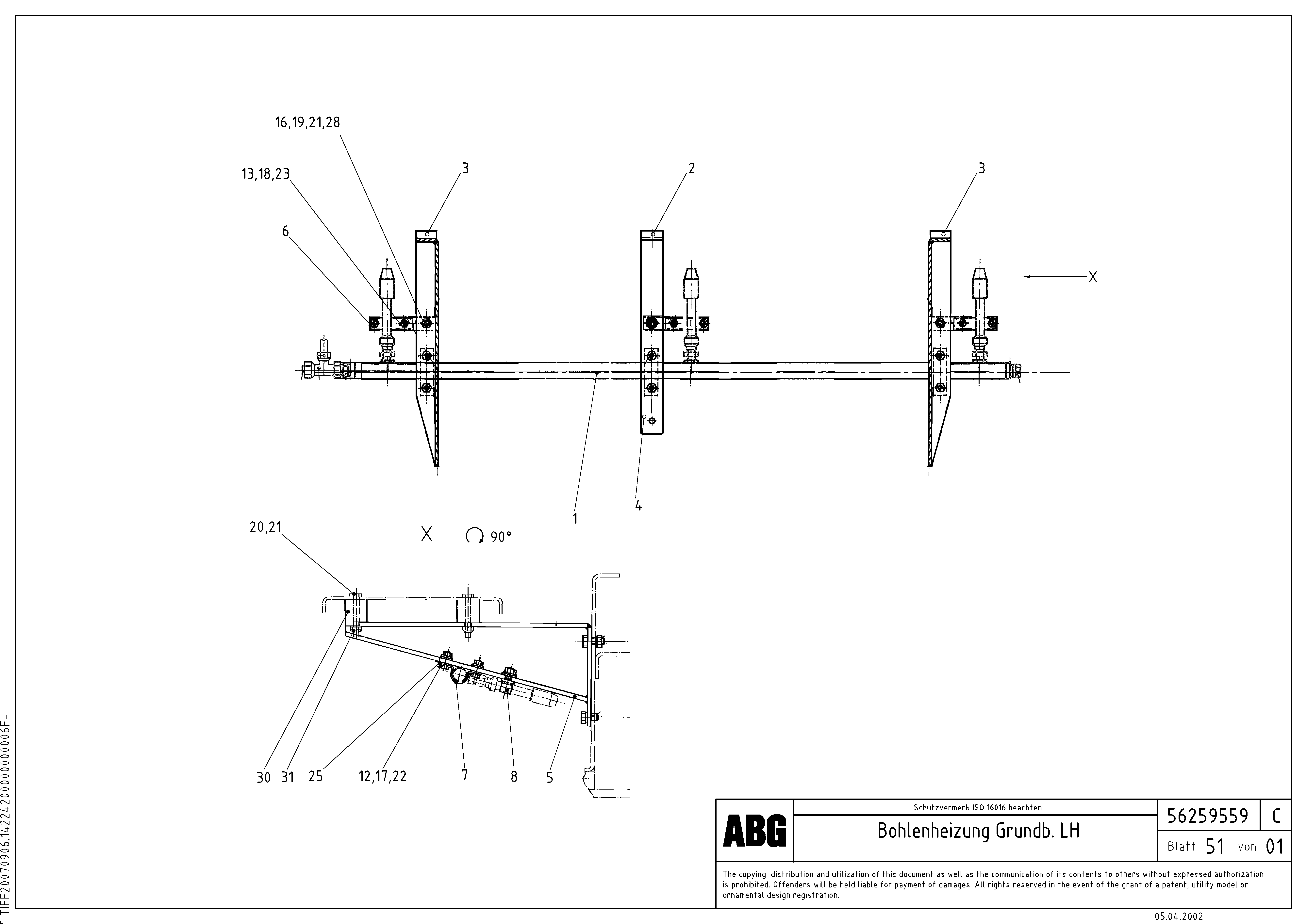 Схема запчастей Volvo ABG7820B - 85912 Screed heating for basic screed VDT 121 ATT. SCREED 2,5 - 9,0 M ABG7820/ABG7820B