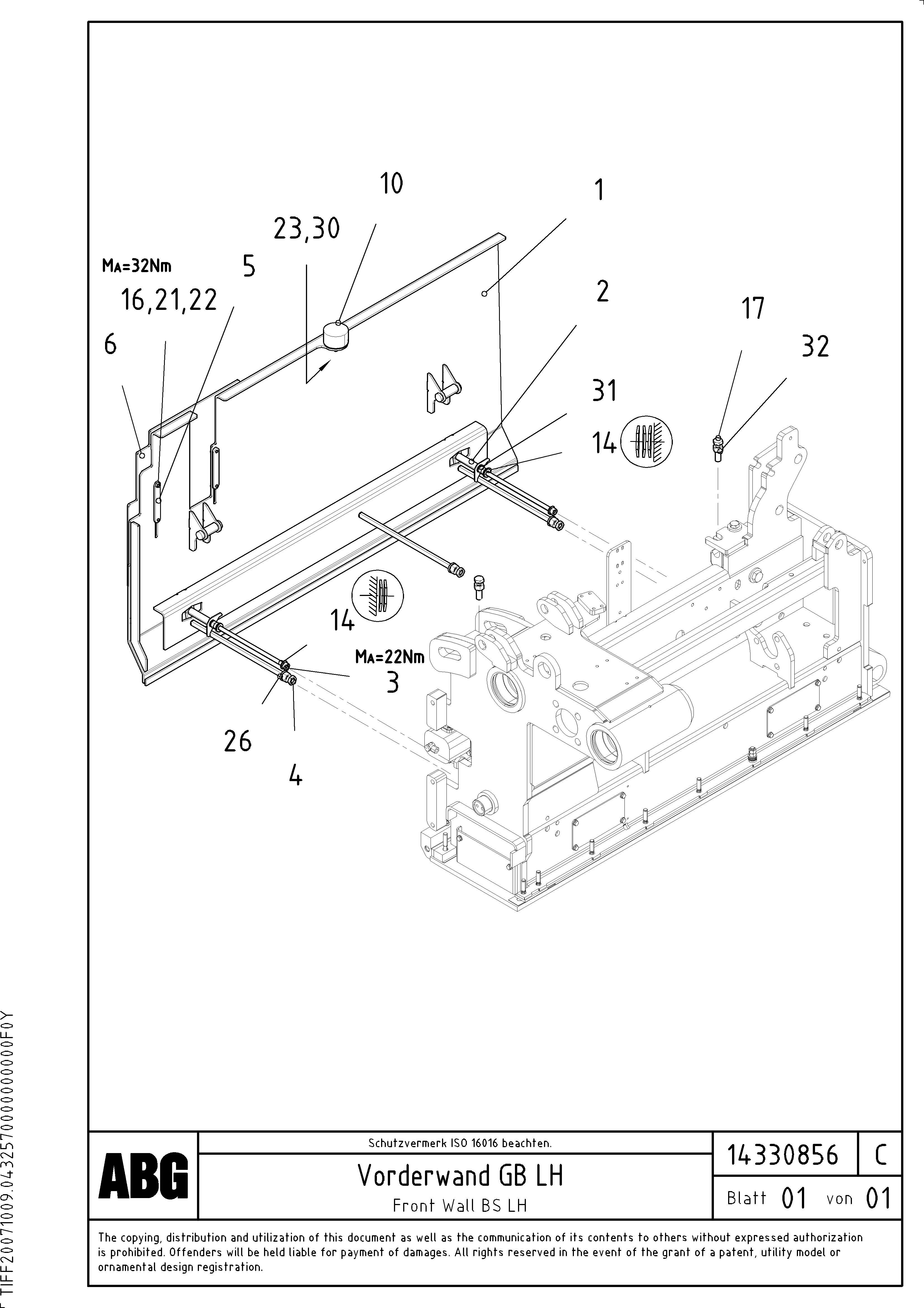Схема запчастей Volvo ABG7820B - 72230 Deflector for basic screed VB 88 GTC ATT. SCREEDS 3,0 -10,0M ABG6820, ABG7820/ABG7820B