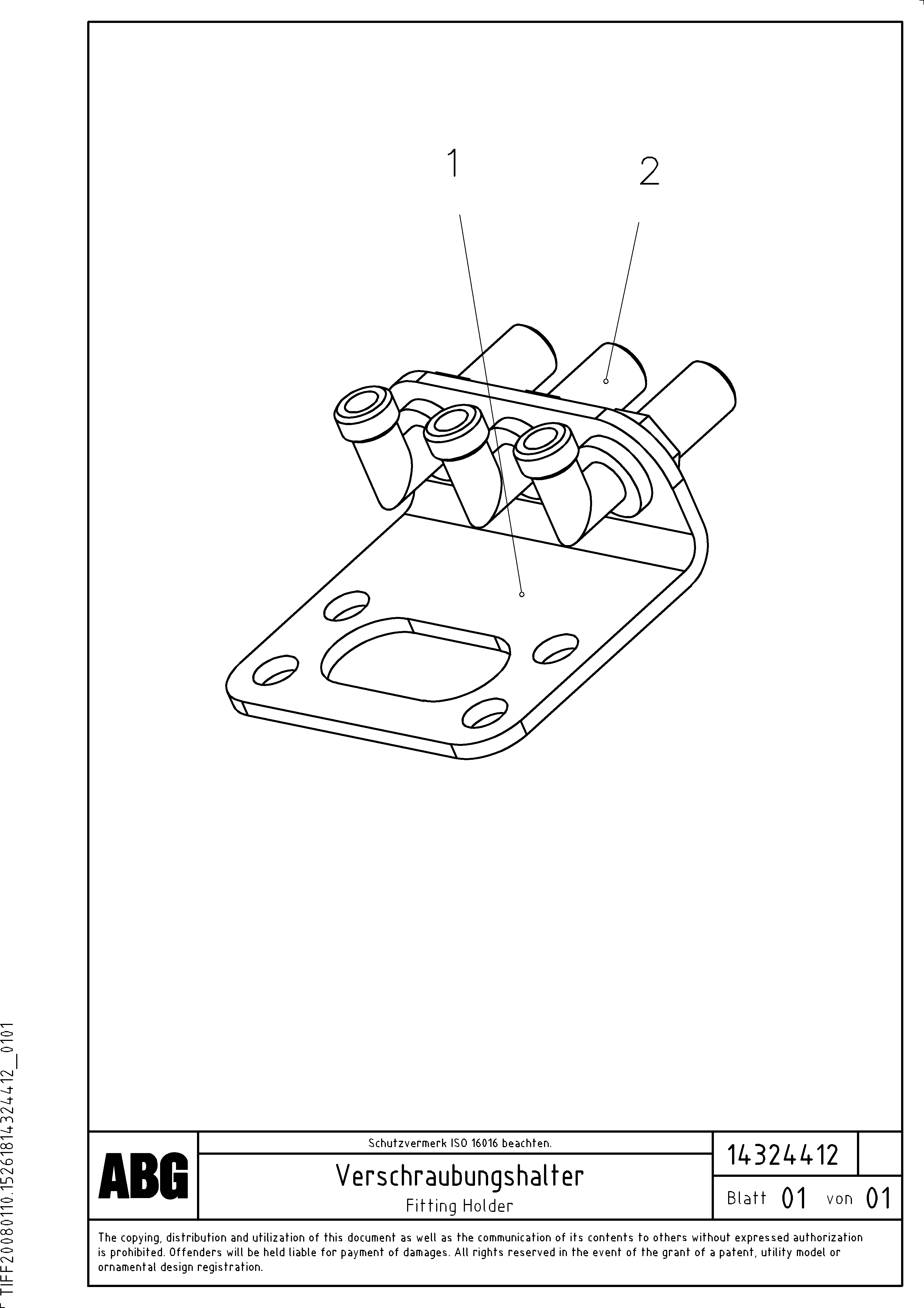 Схема запчастей Volvo ABG7820B - 74504 Fitting holder for hight adjustment/extension VB 88 GTC ATT. SCREEDS 3,0 -10,0M ABG6820, ABG7820/ABG7820B