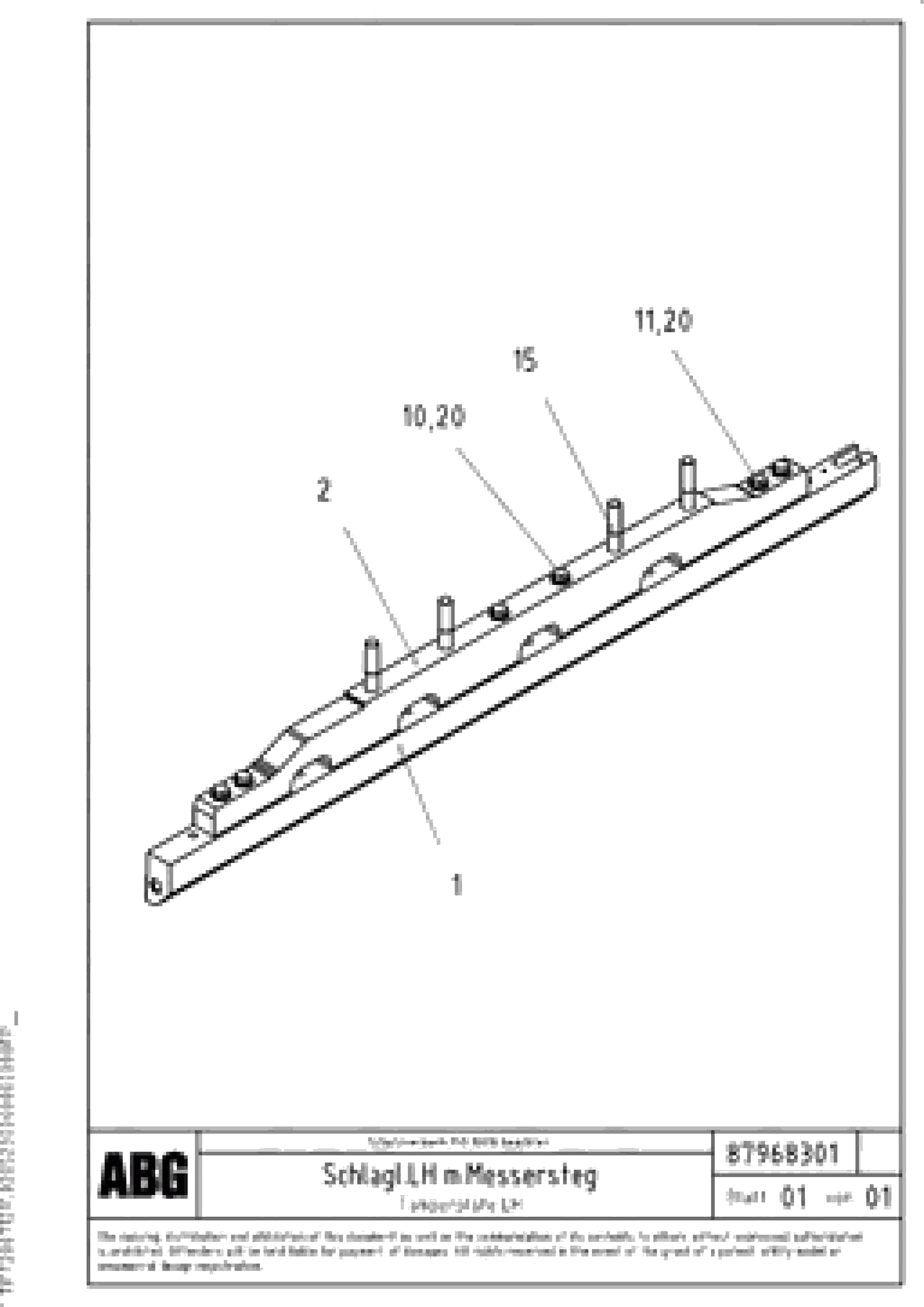 Схема запчастей Volvo ABG7820B - 80788 Tamper plate for extension VDT-V 88 GTC ATT. SCREEDS 3,0 - 9,0M ABG7820/ABG780B