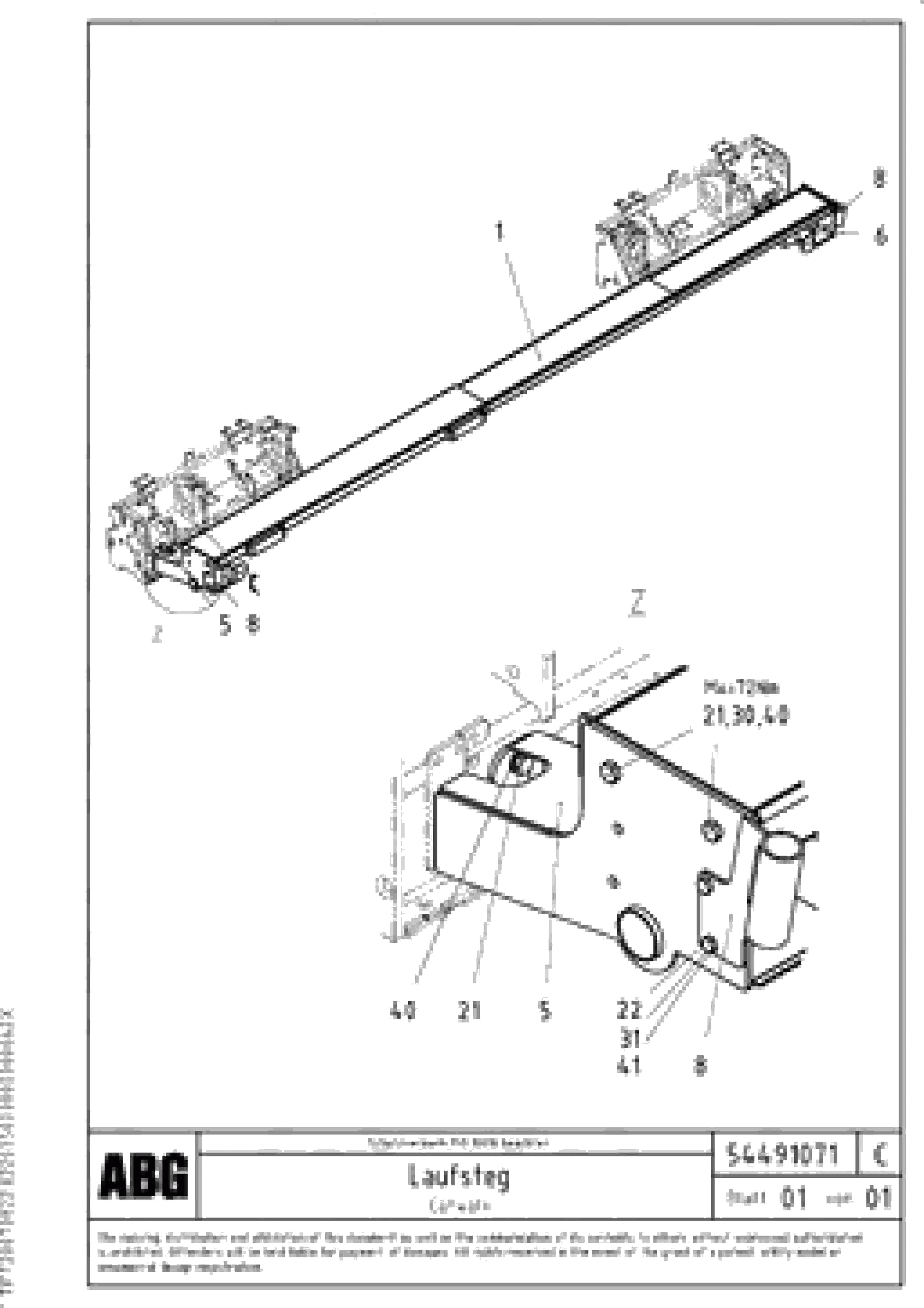 Схема запчастей Volvo ABG7820B - 79026 Catwalk VDT-V 88 ETC ATT. SCREEDS 3,0 - 9,0M ABG7820, ABG7820B