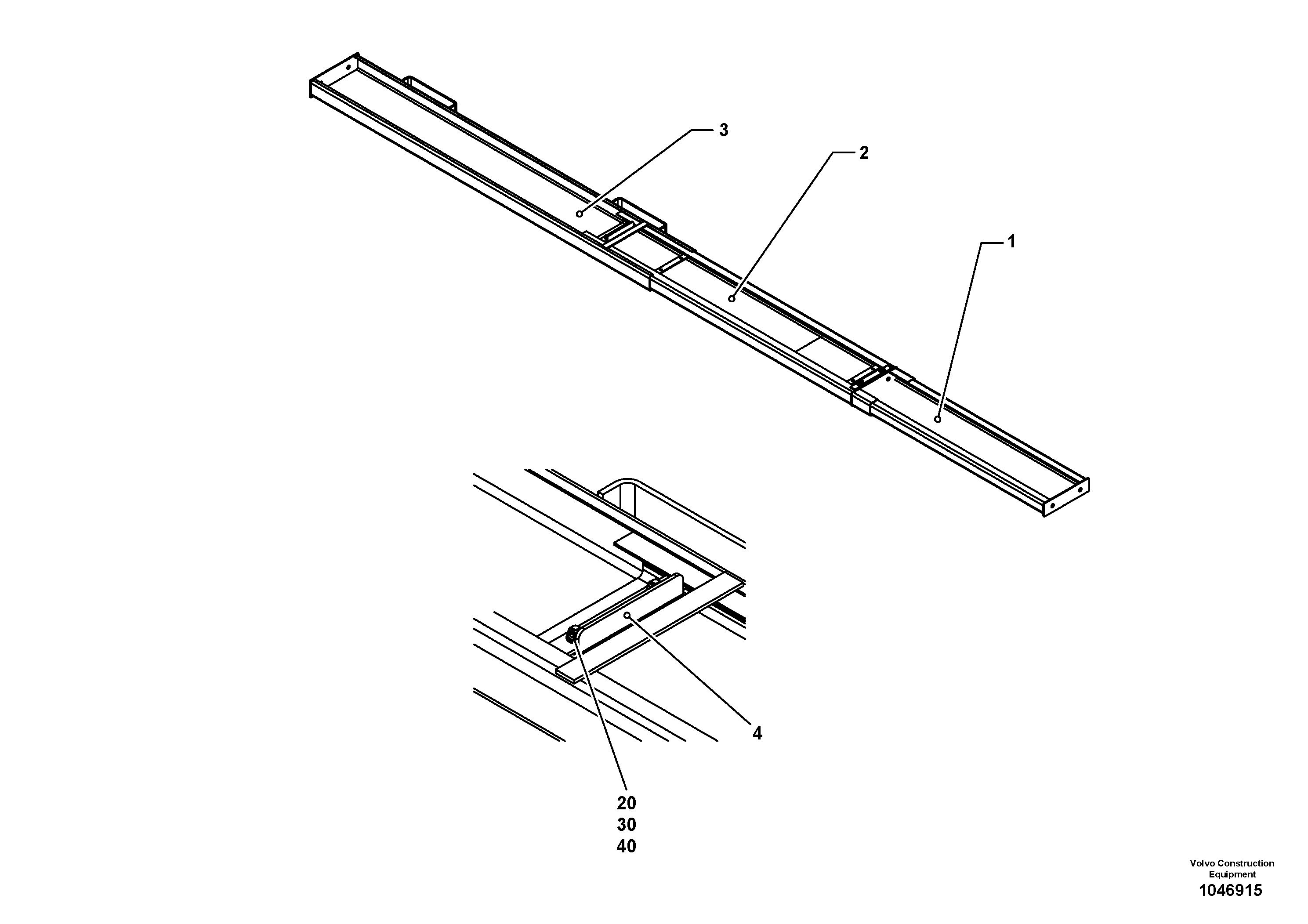 Схема запчастей Volvo ABG7820B - 87986 Catwalk Plates VB 78 GTC ATT. SCREEDS 2,5 - 9,0M ABG5820/6820/7820/7820B