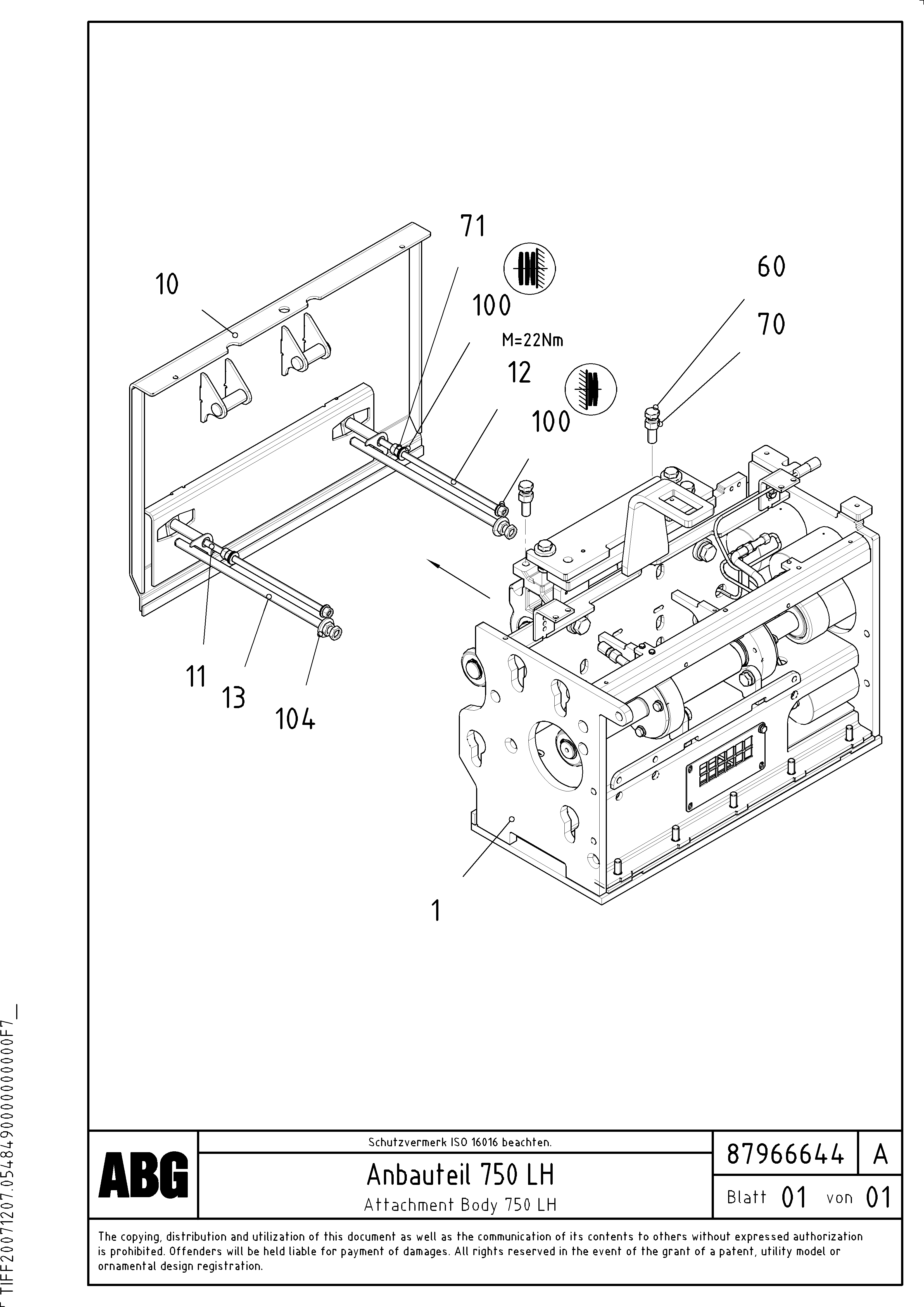 Схема запчастей Volvo ABG7820B - 66811 Extension VDT-V 78 GTC ATT. SCREEDS 2,5 - 9,0M ABG6820,ABG7820,ABG7820B