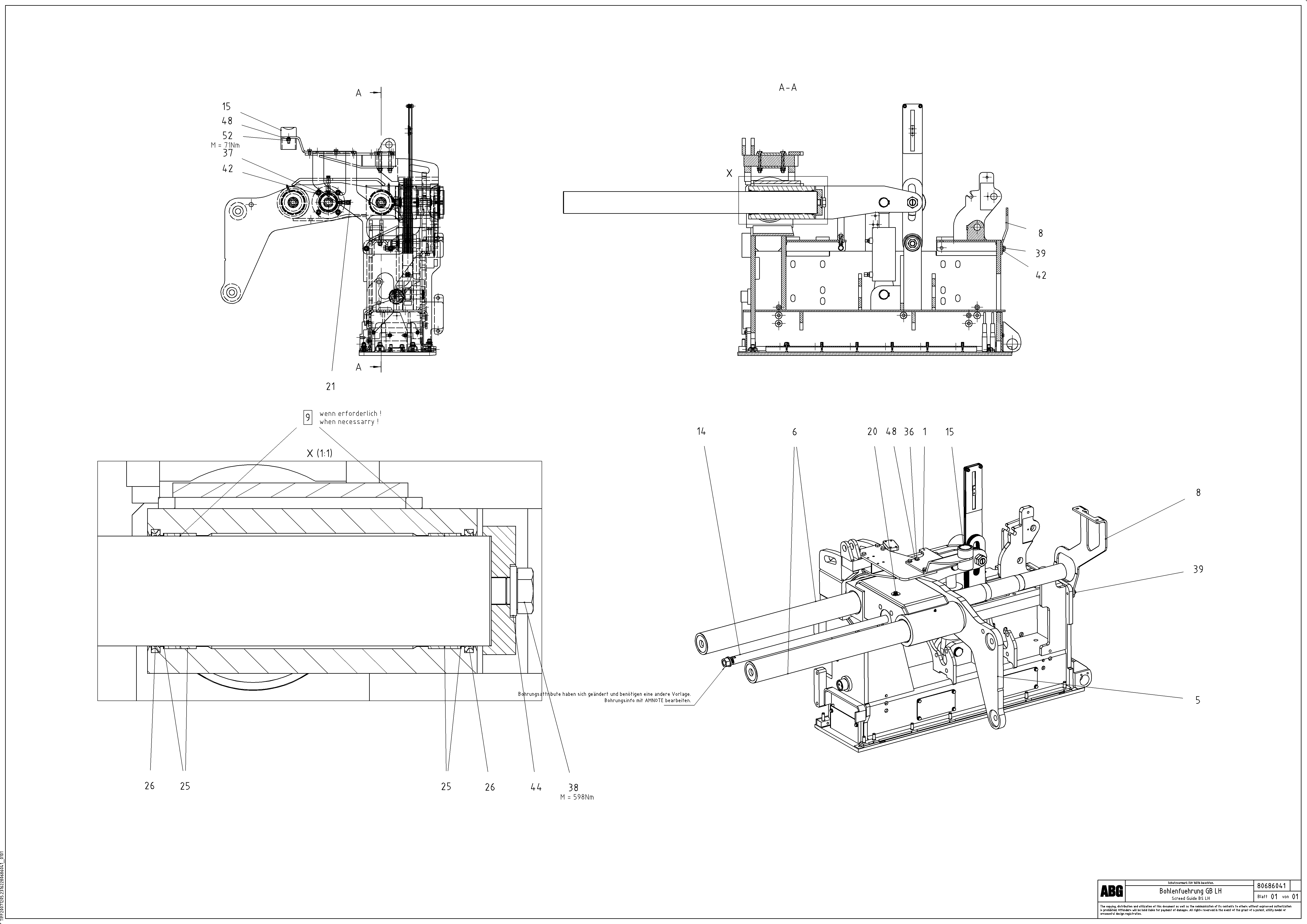 Схема запчастей Volvo ABG7820B - 69419 Screed guide for basic screed VB 79 ETC ATT. SCREEDS 2,5 - 9,0M ABG7820, ABG7820B
