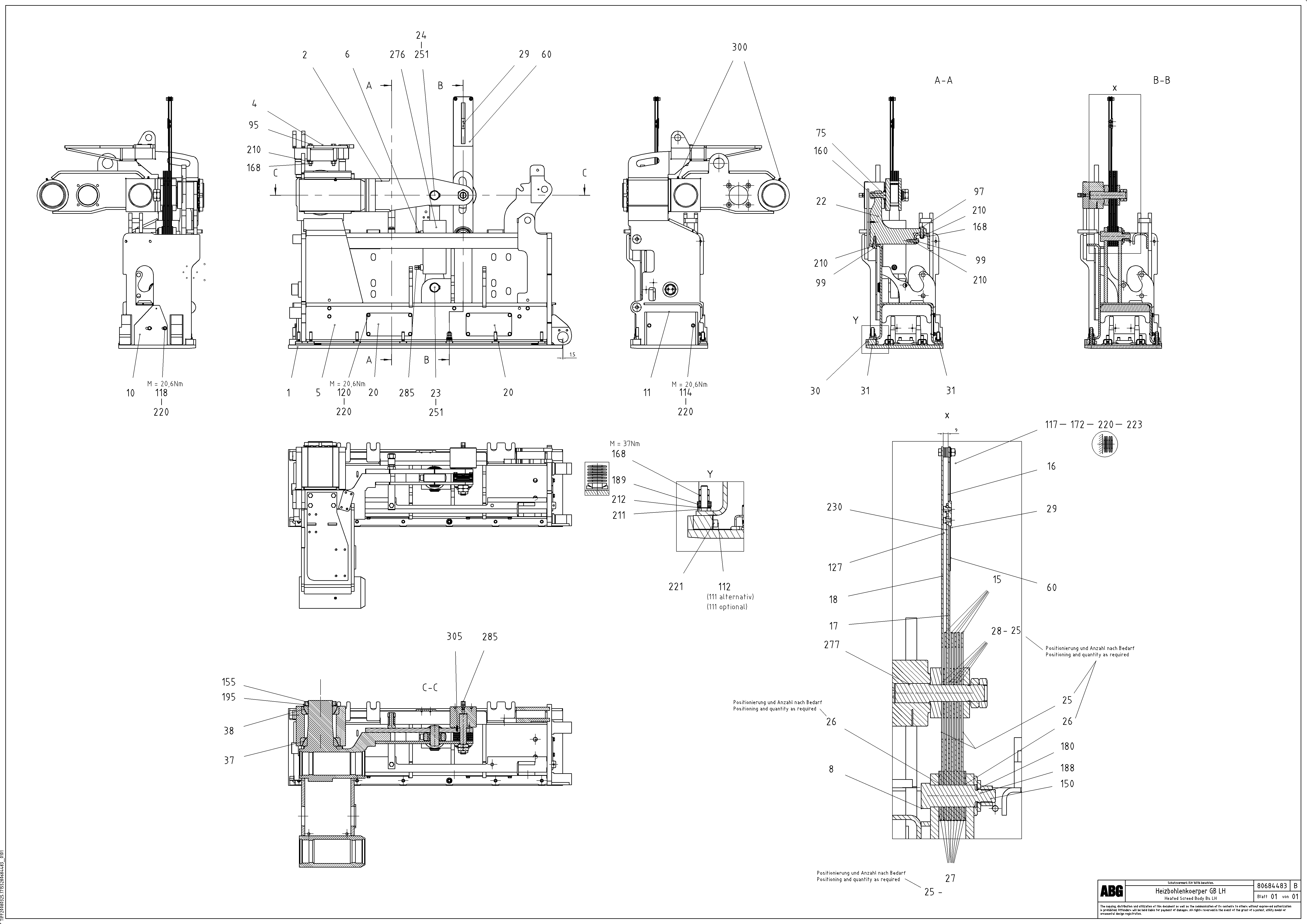 Схема запчастей Volvo ABG7820B - 69693 Heated body for basic screed VB 79 ETC ATT. SCREEDS 2,5 - 9,0M ABG7820, ABG7820B