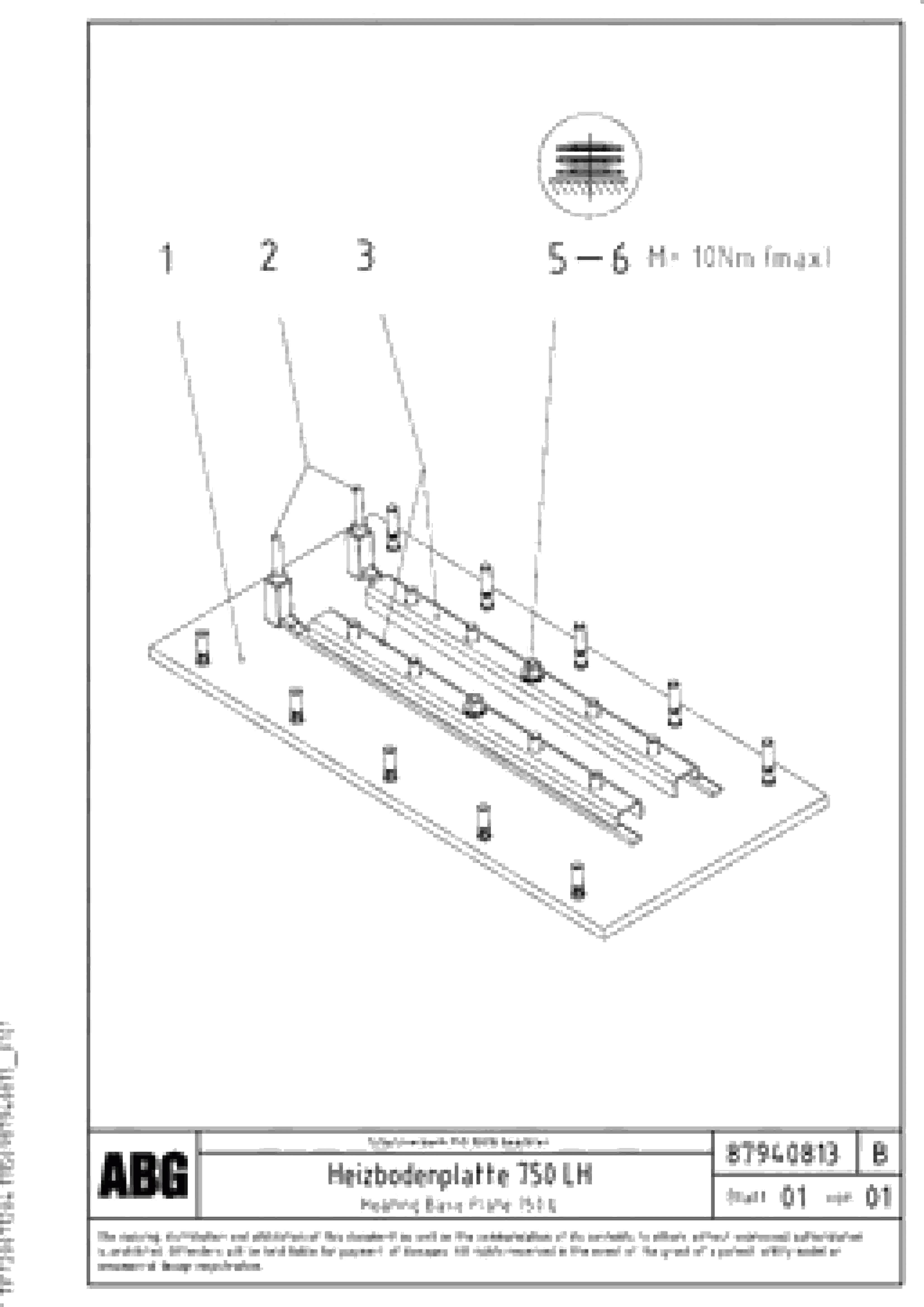 Схема запчастей Volvo ABG7820B - 65246 Heated base plate for extension VDT-V 89 ETC ATT. SCREEDS 3,0 - 9,0M ABG7820, ABG7820B