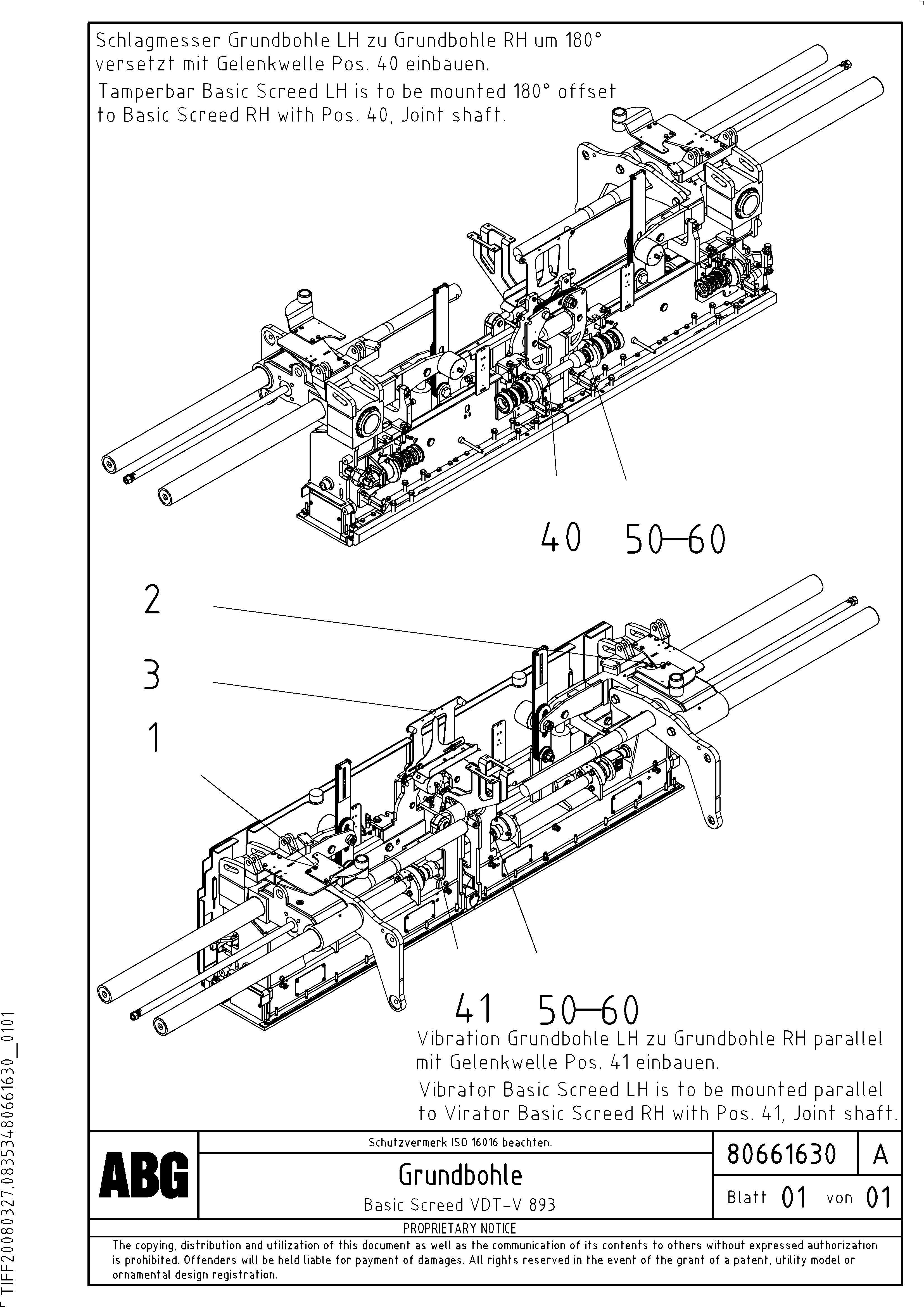 Схема запчастей Volvo ABG7820B - 77237 Basic screed VDT-V 89 ETC ATT. SCREEDS 3,0 - 9,0M ABG7820, ABG7820B