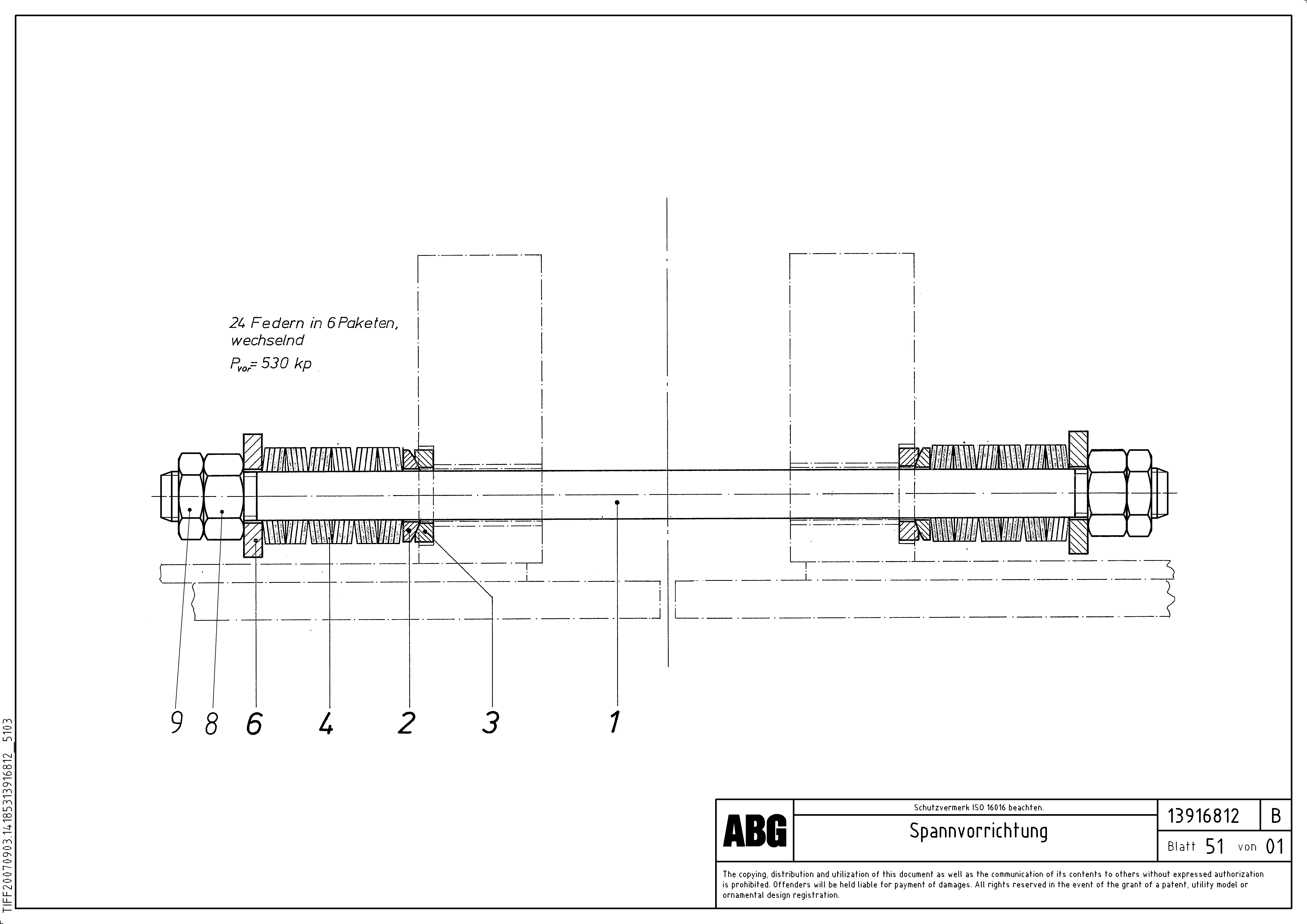 Схема запчастей Volvo ABG7820B - 82640 Tension unit for articulated screed VDT 121 ATT. SCREED 2,5 - 9,0 M ABG7820/ABG7820B