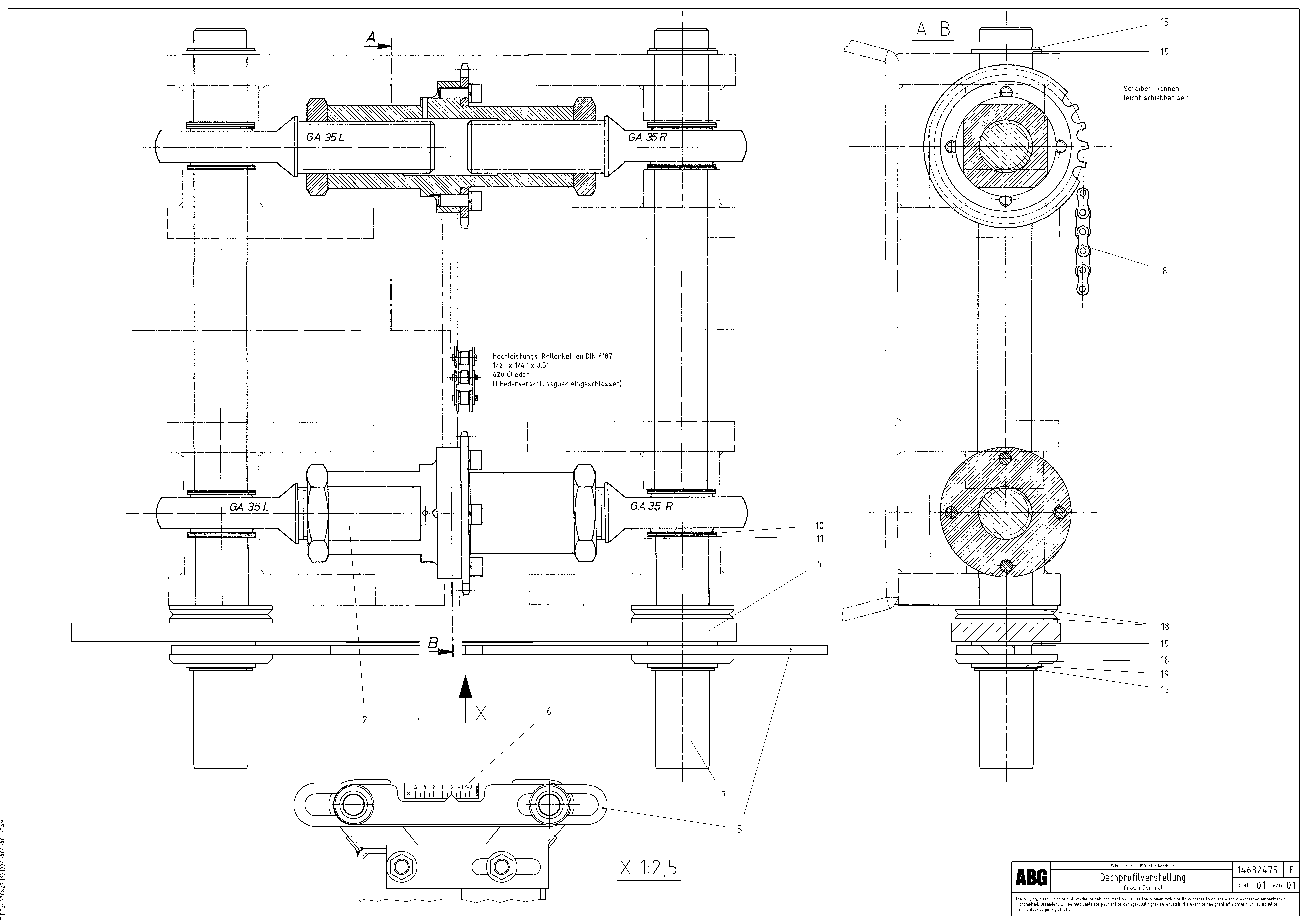 Схема запчастей Volvo ABG7820B - 86301 Crown control for articulated screed VDT 121 ATT. SCREED 2,5 - 9,0 M ABG7820/ABG7820B