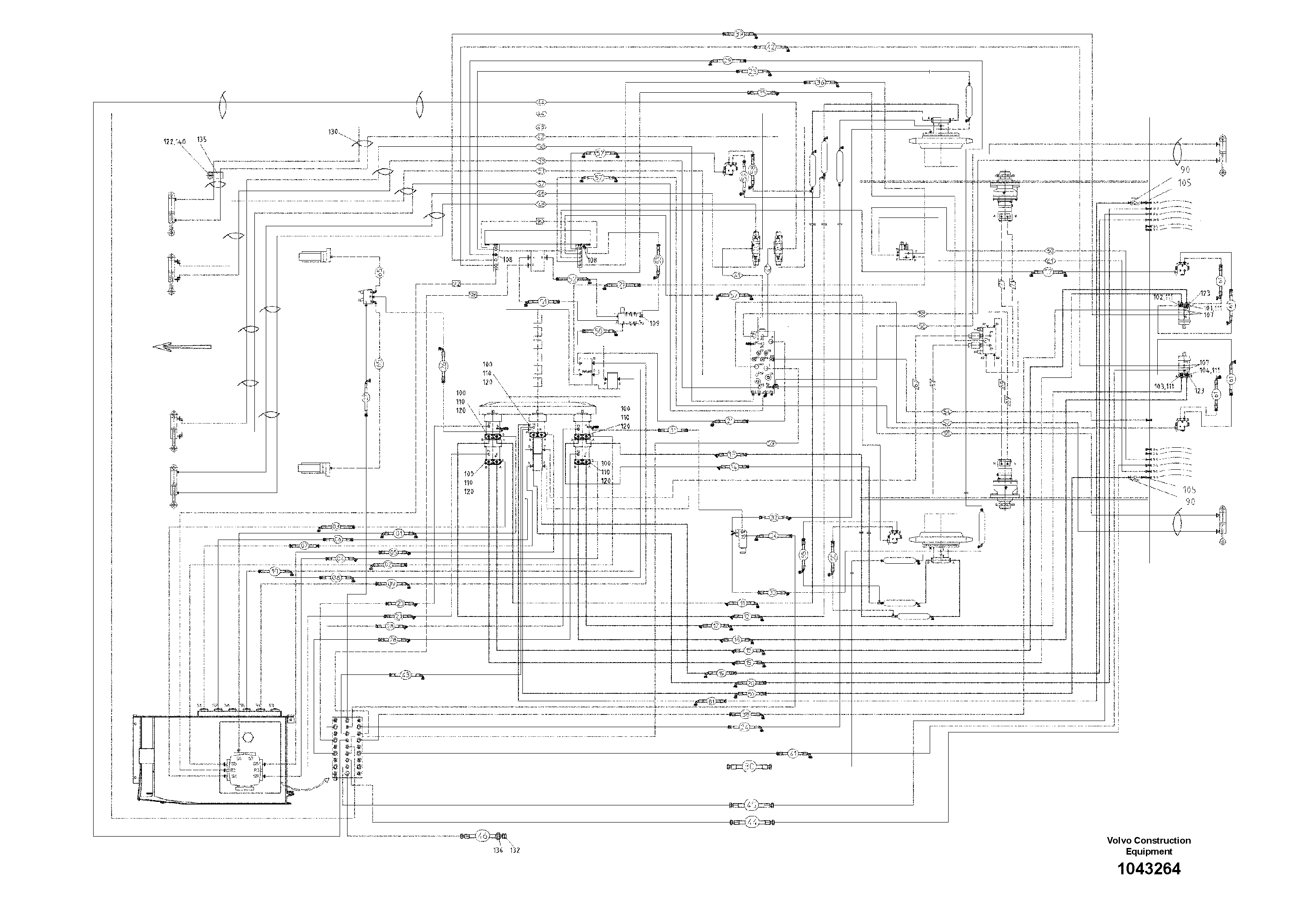 Схема запчастей Volvo ABG8820B - 86341 Hose Lines ABG8820/ABG8820B ABG8820 S/N 21098-23354 ABG8820B S/N 23355-