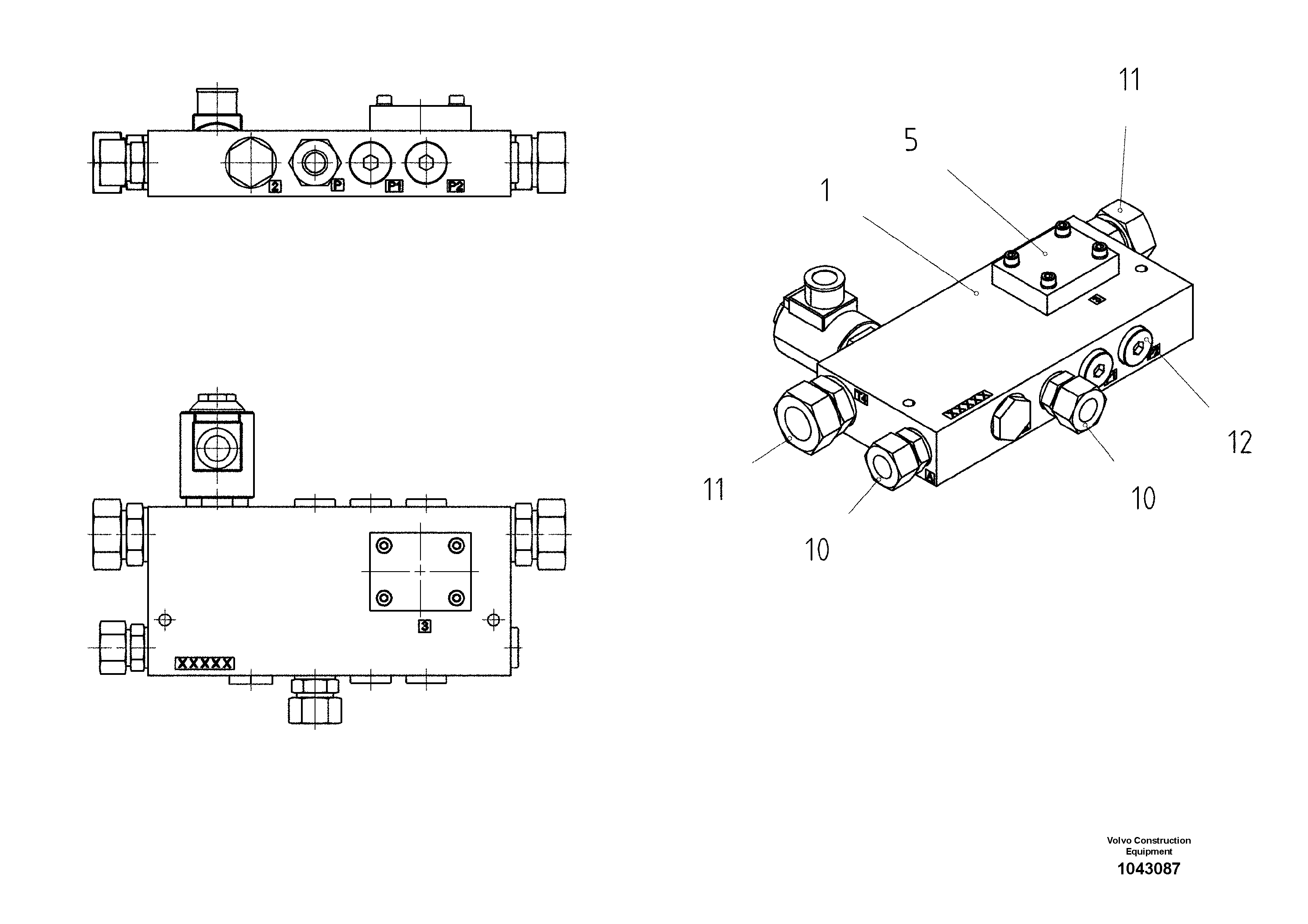 Схема запчастей Volvo ABG8820B - 56150 Valve block ABG8820/ABG8820B ABG8820 S/N 21098-23354 ABG8820B S/N 23355-