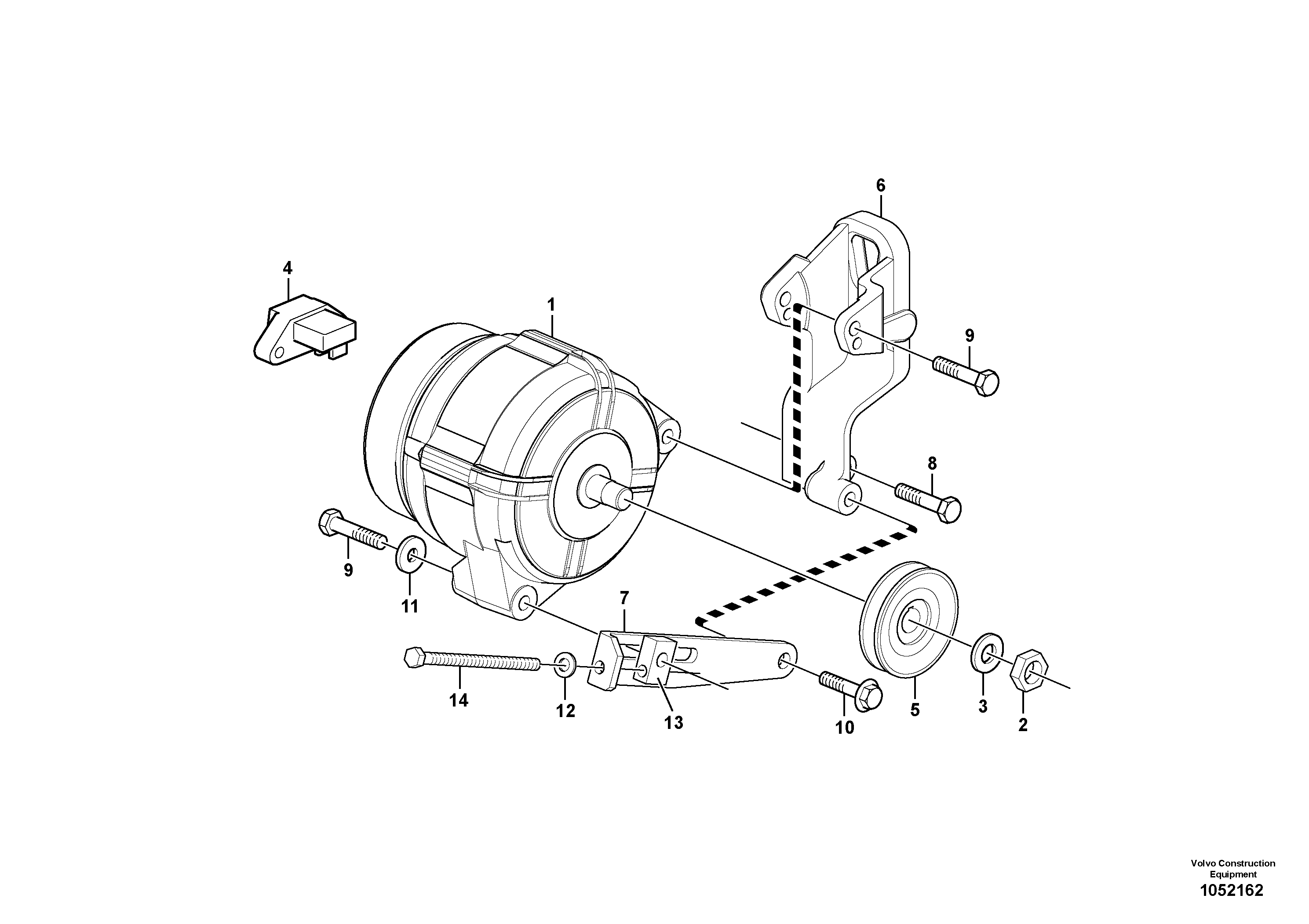 Схема запчастей Volvo ABG8820B - 27270 Alternator with assembling details ABG8820/ABG8820B ABG8820 S/N 21098-23354 ABG8820B S/N 23355-