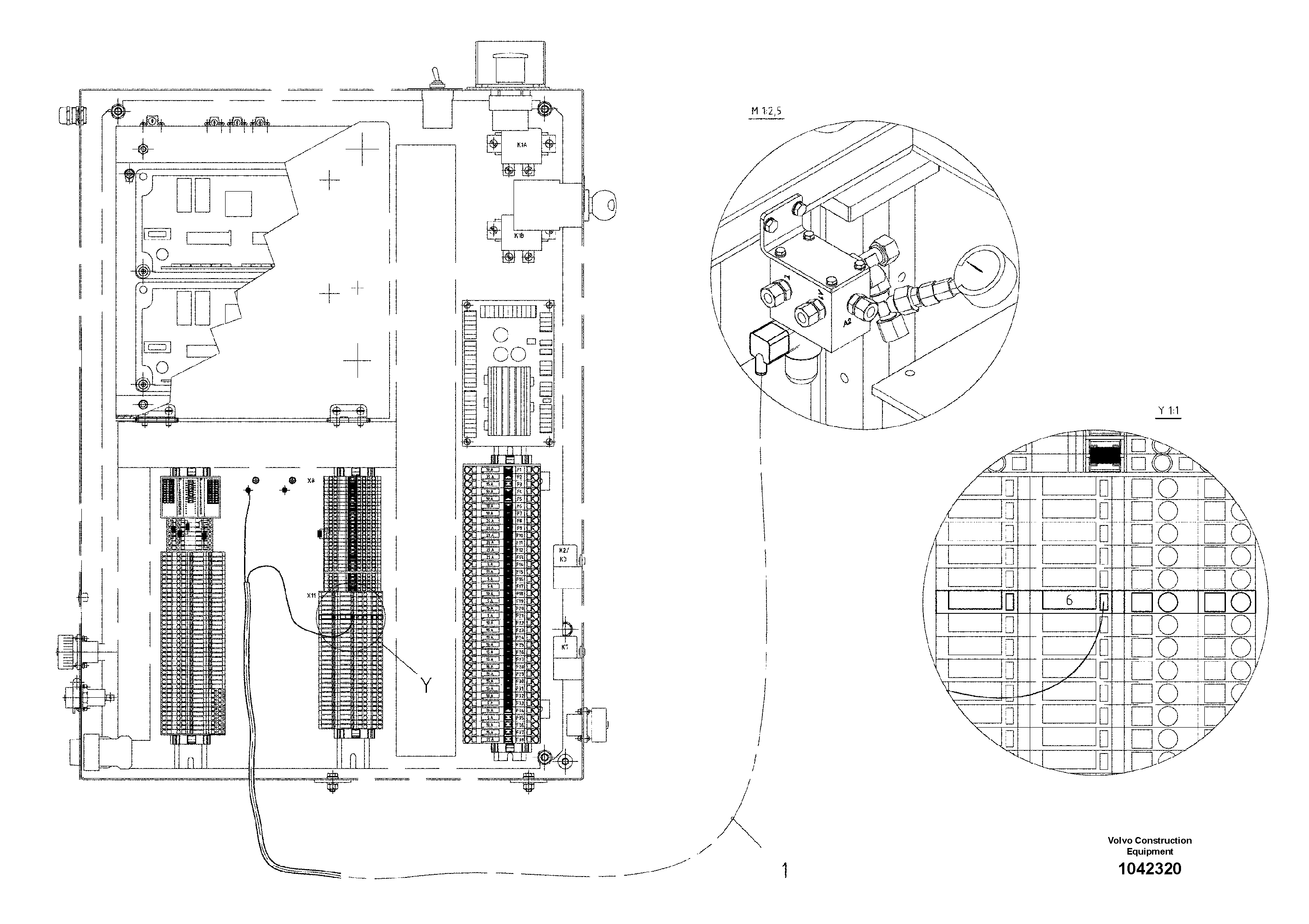 Схема запчастей Volvo ABG8820B - 51852 Electric For Screed Load Device ABG8820/ABG8820B ABG8820 S/N 21098-23354 ABG8820B S/N 23355-