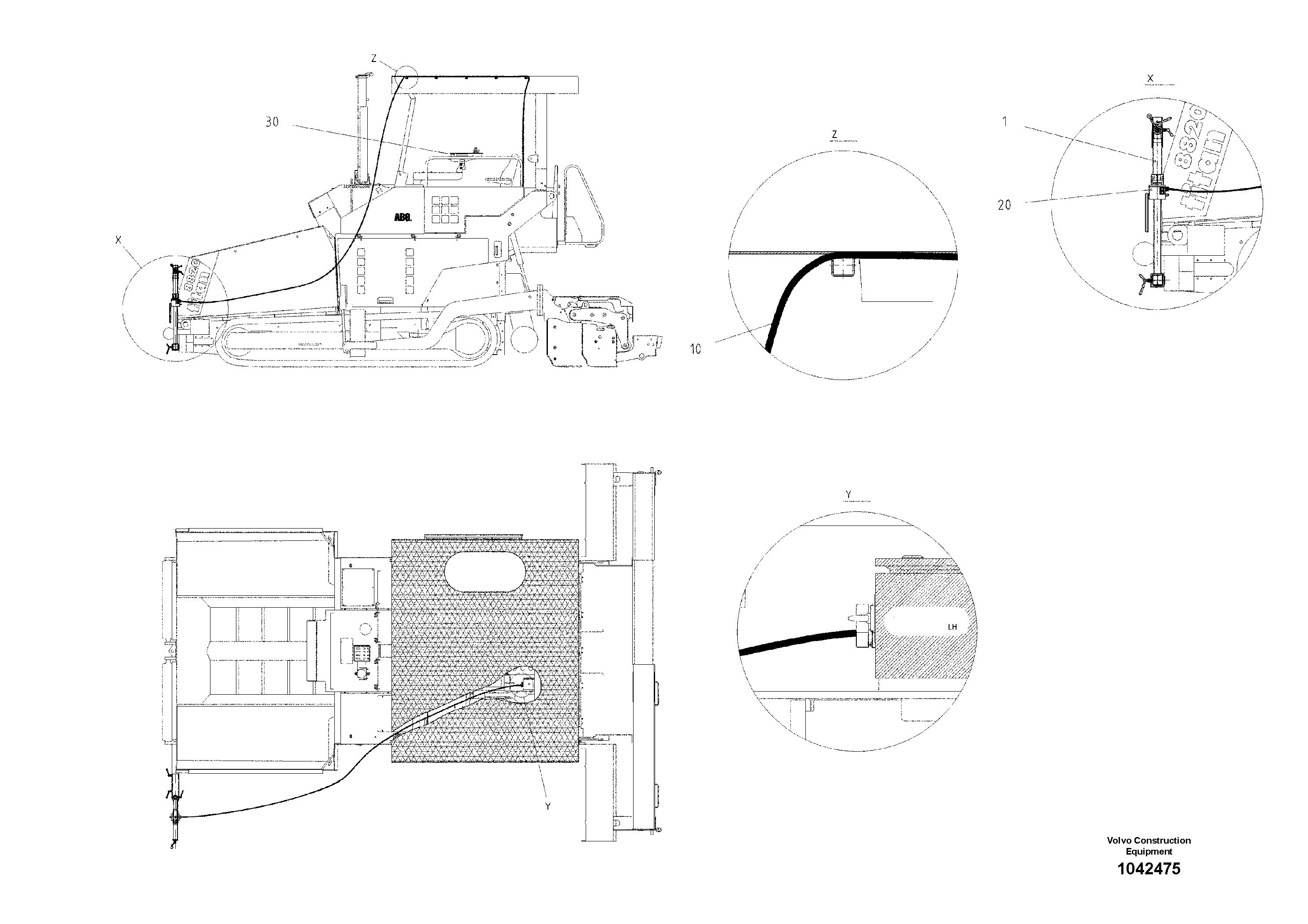 Схема запчастей Volvo ABG8820B - 51708 Automatic Steering ABG8820/ABG8820B ABG8820 S/N 21098-23354 ABG8820B S/N 23355-