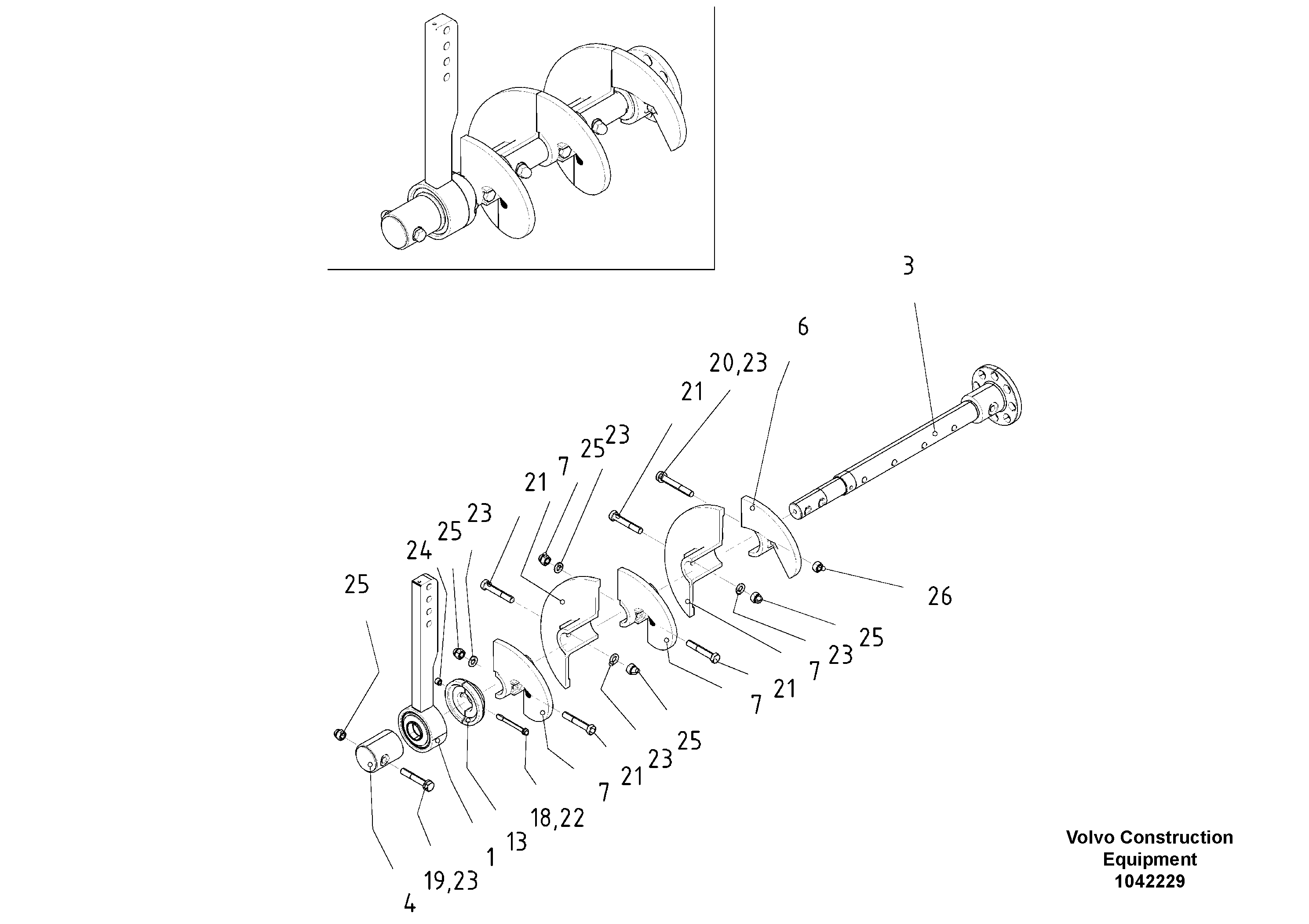 Схема запчастей Volvo ABG8820B - 50493 Basic Auger ABG8820/ABG8820B ABG8820 S/N 21098-23354 ABG8820B S/N 23355-