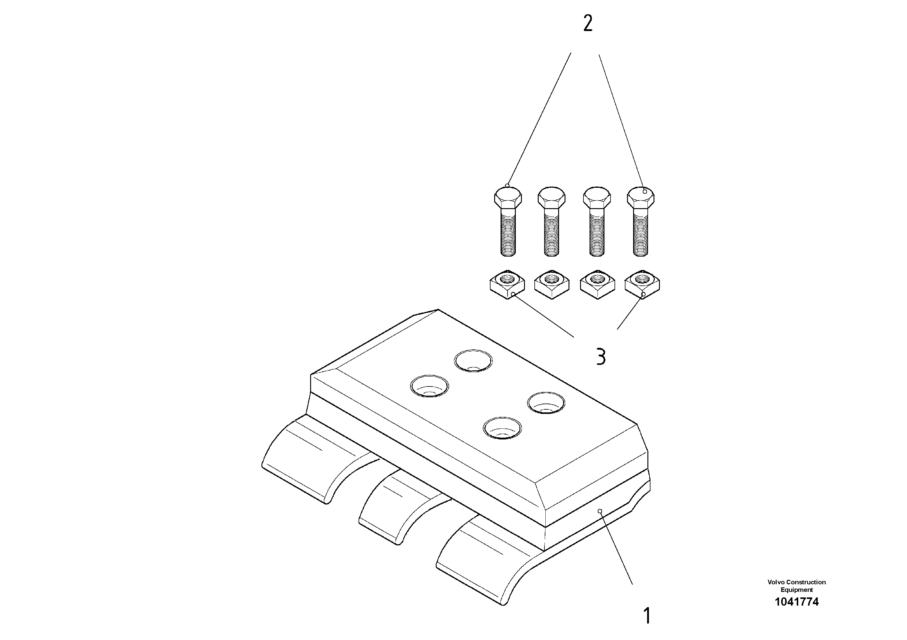 Схема запчастей Volvo ABG8820B - 66939 Track Shoe Kit ABG8820/ABG8820B ABG8820 S/N 21098-23354 ABG8820B S/N 23355-