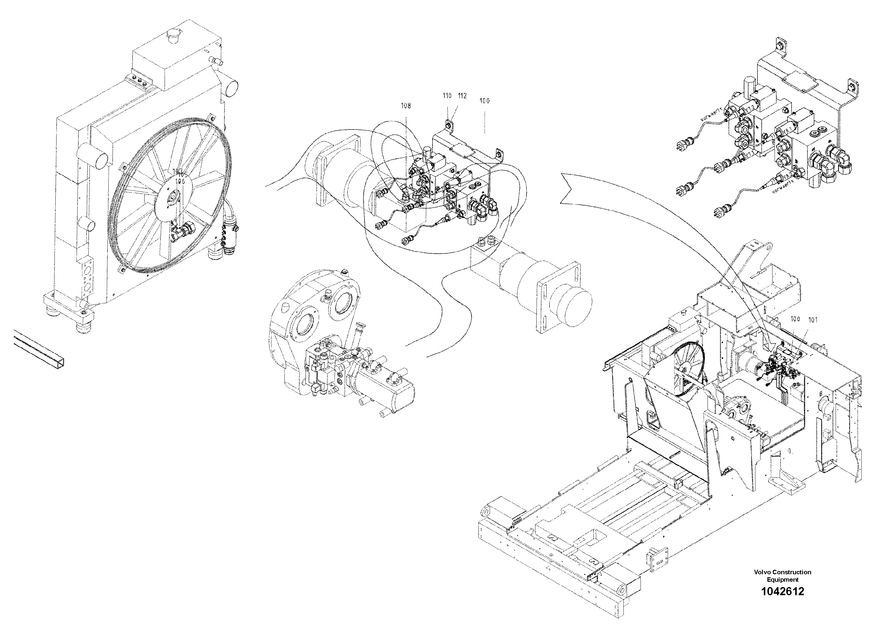 Схема запчастей Volvo ABG8820B - 54936 Control Hydraulic ABG8820/ABG8820B ABG8820 S/N 21098-23354 ABG8820B S/N 23355-