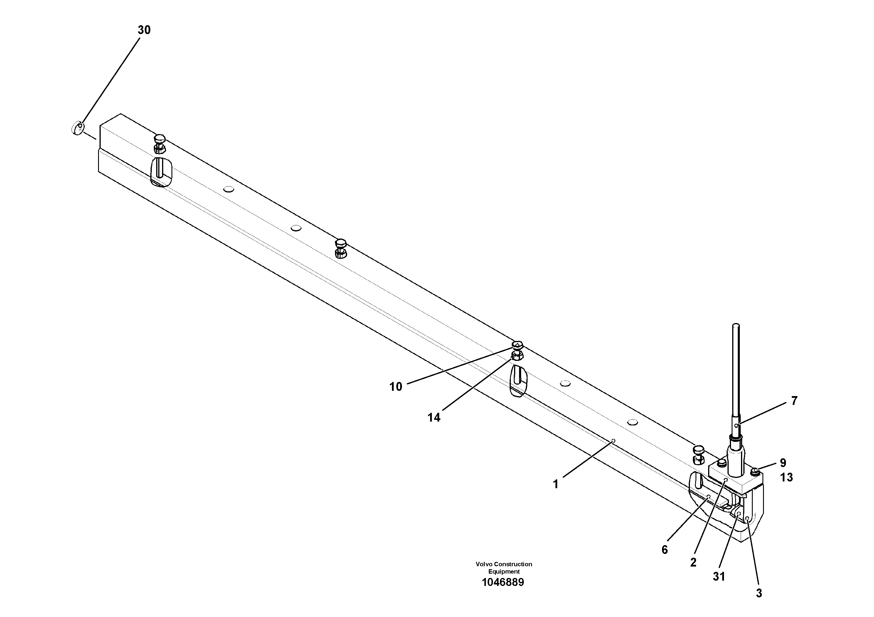 Схема запчастей Volvo ABG8820B - 88711 Tamper knife edge with heating for extandable screed VB 78 ETC ATT. SCREED 2,5 - 9,0 M ABG8820/ABG8820B