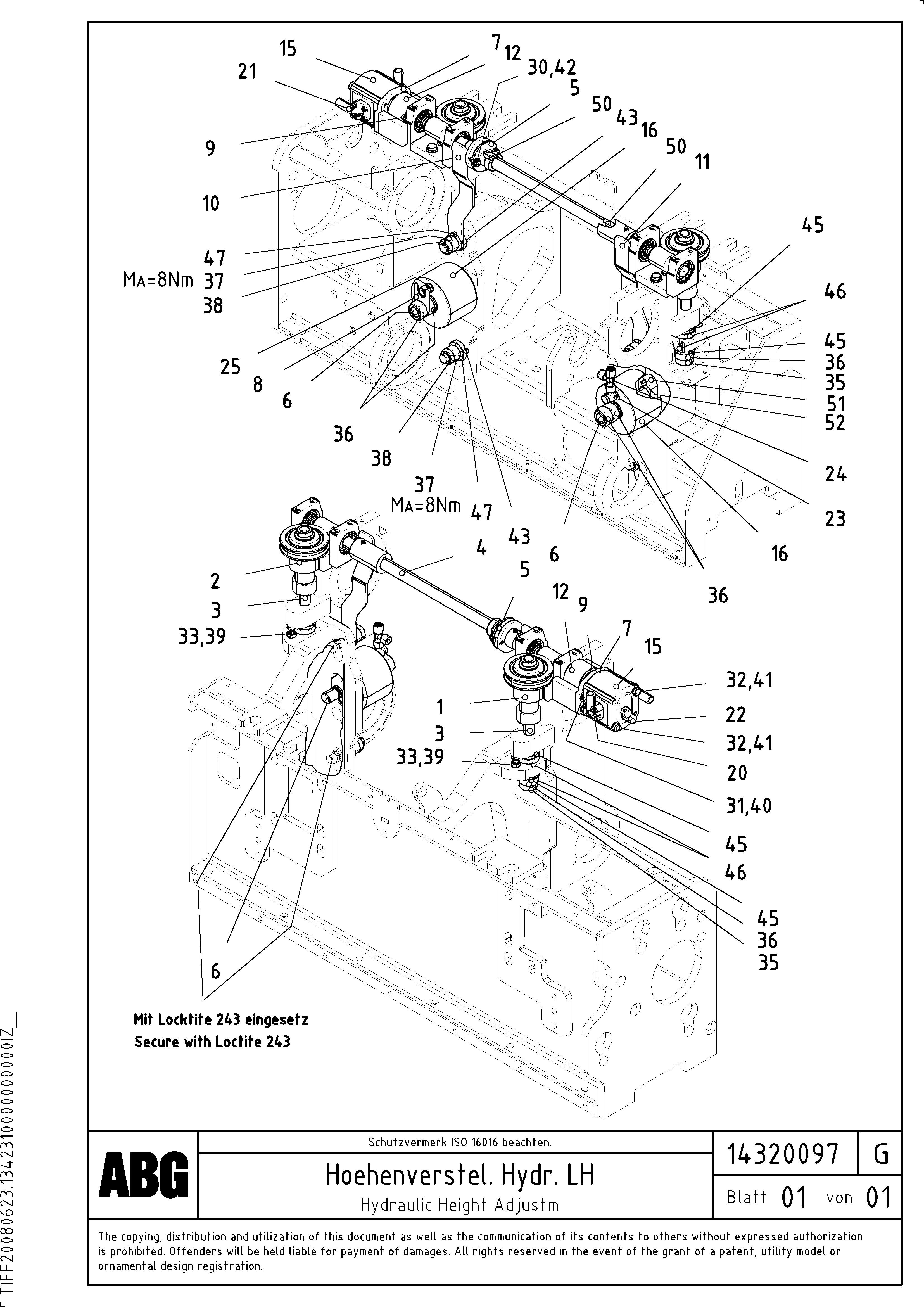 Схема запчастей Volvo ABG8820B - 78522 Hydraulic height adjustment assembly on extandable screed VB 78 ETC ATT. SCREED 2,5 - 9,0 M ABG8820/ABG8820B