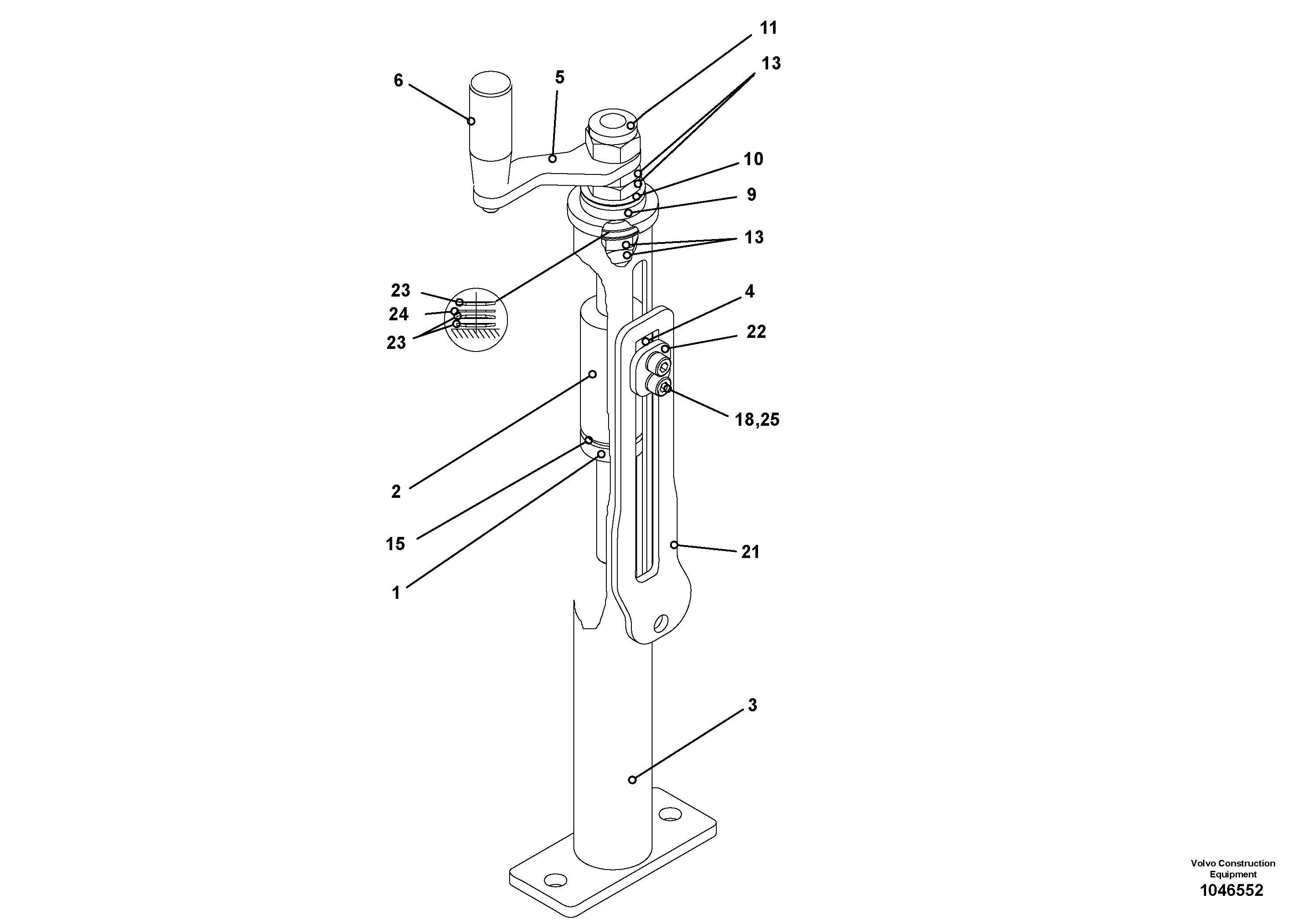 Схема запчастей Volvo ABG8820B - 75654 Adjusting spindle, front VB 78 ETC ATT. SCREED 2,5 - 9,0 M ABG8820/ABG8820B