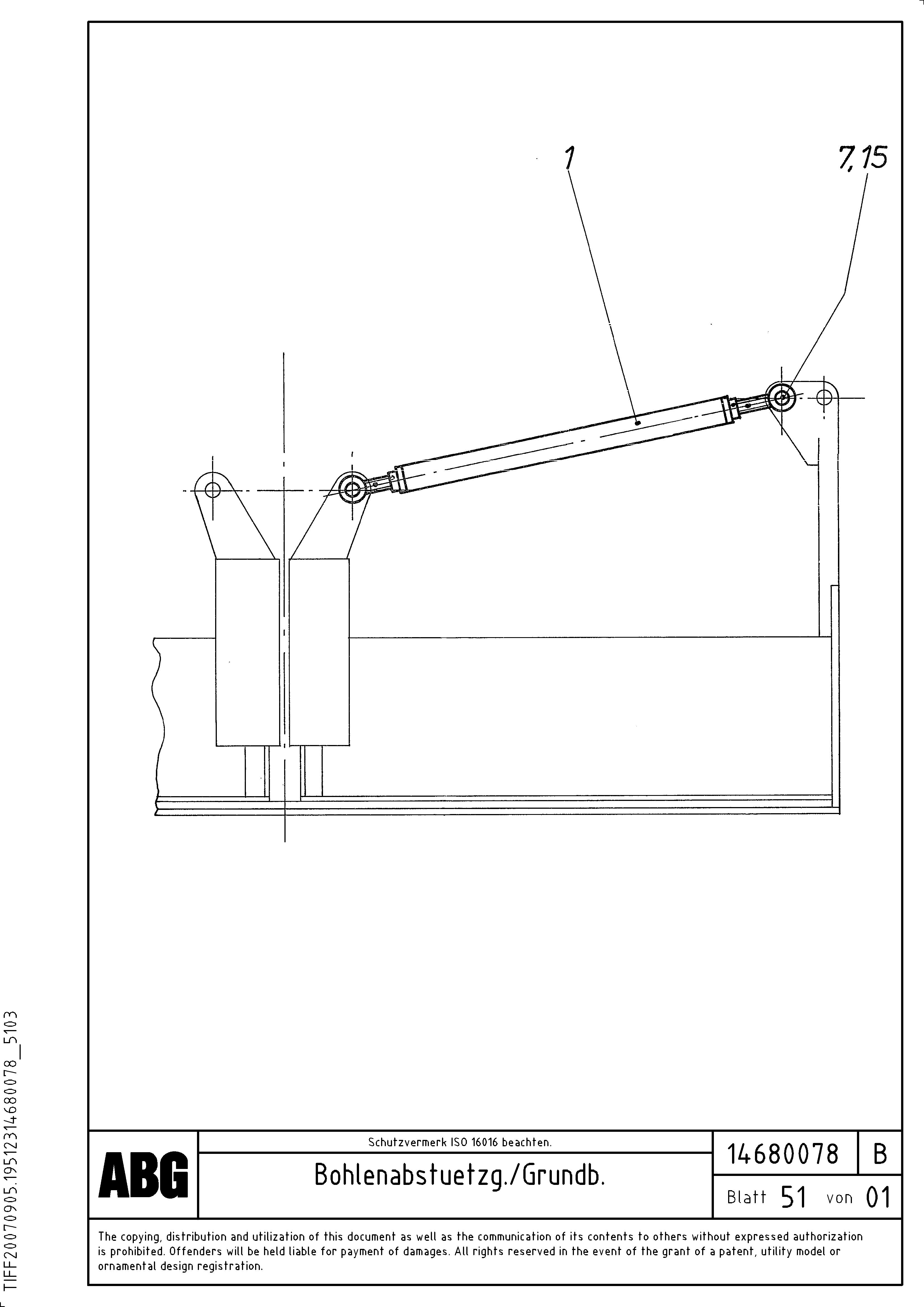 Схема запчастей Volvo ABG8820B - 84038 Screed support for basic screed VDT 121 ATT. SCREEDS 2,5 -13,0M ABG8820/ABG8820B