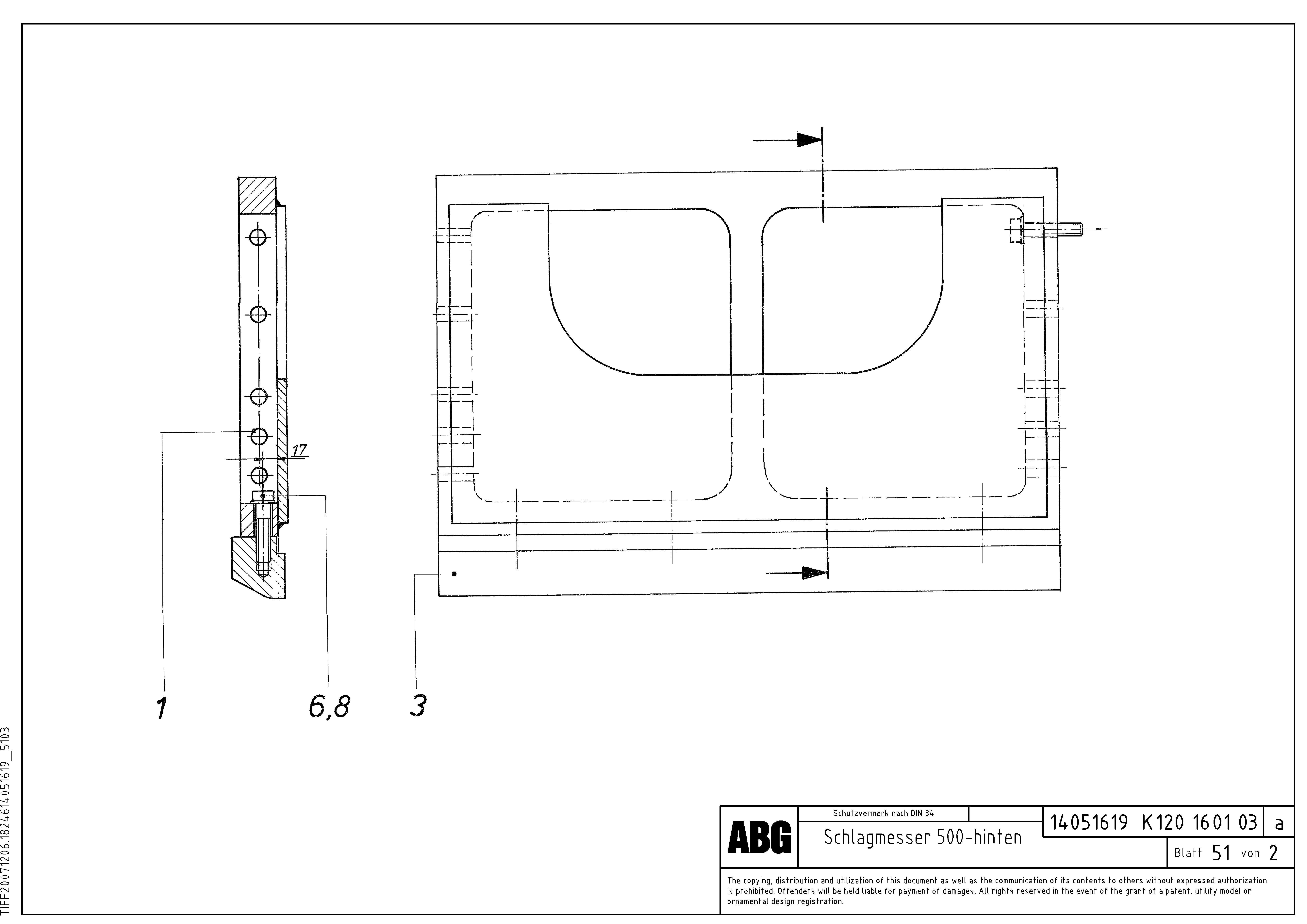 Схема запчастей Volvo ABG8820B - 89897 Tamper for extension VDT 121 ATT. SCREEDS 2,5 -13,0M ABG8820/ABG8820B