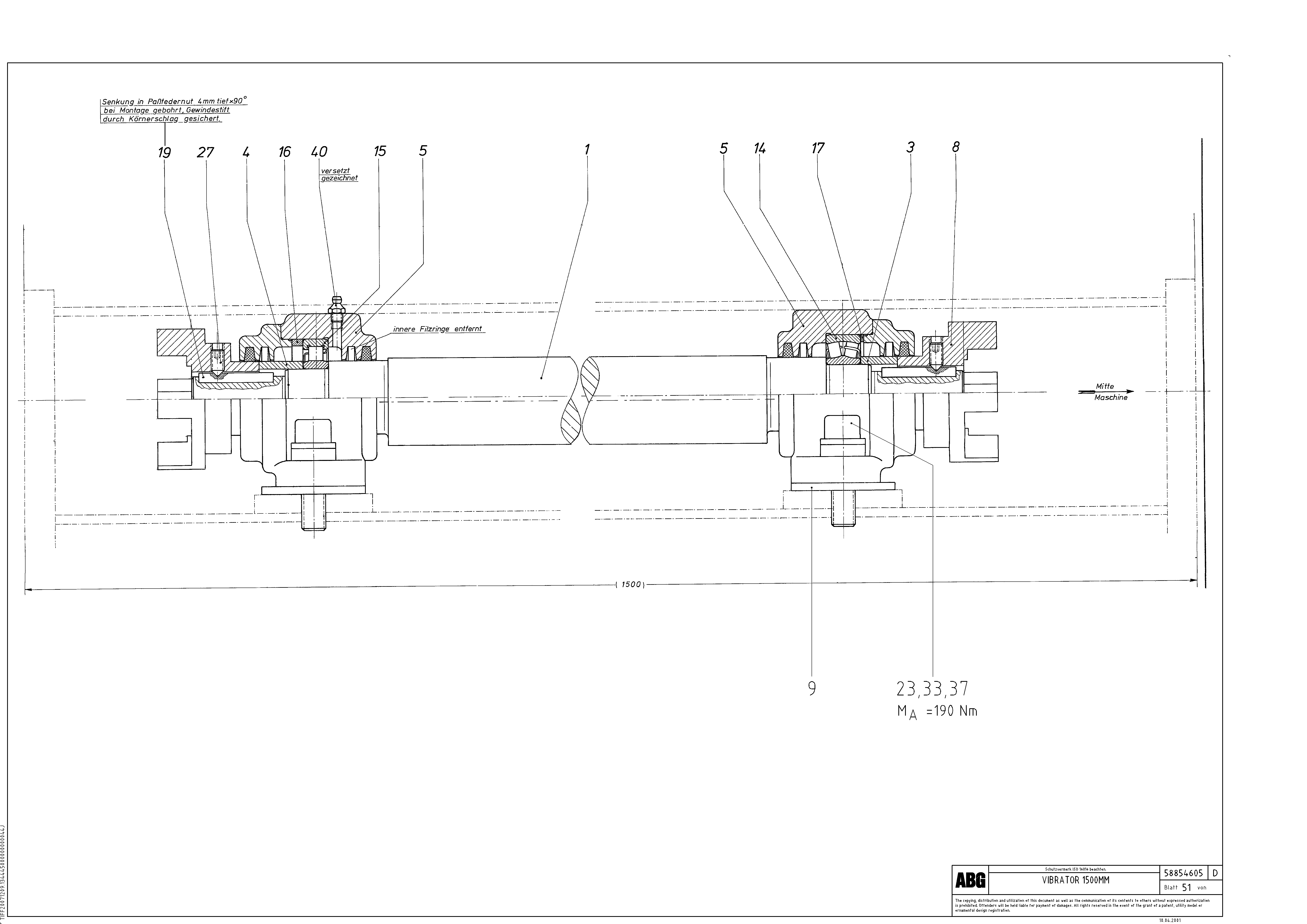 Схема запчастей Volvo ABG8820B - 87994 Vibrator for extension VDT 121 ATT. SCREEDS 2,5 -13,0M ABG8820/ABG8820B