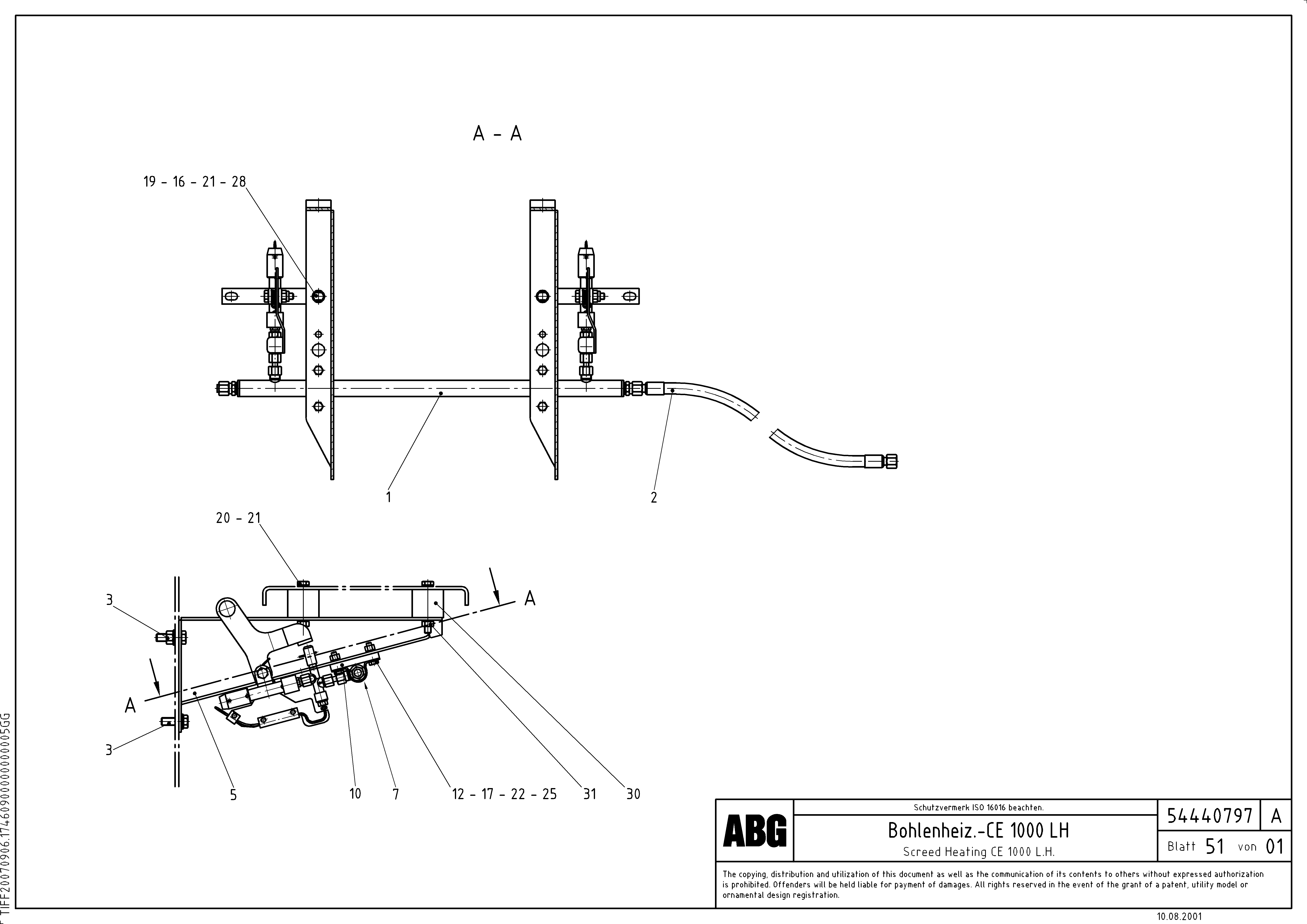 Схема запчастей Volvo ABG8820B - 83469 Screed heating CE VDT 121 ATT. SCREEDS 2,5 -13,0M ABG8820/ABG8820B