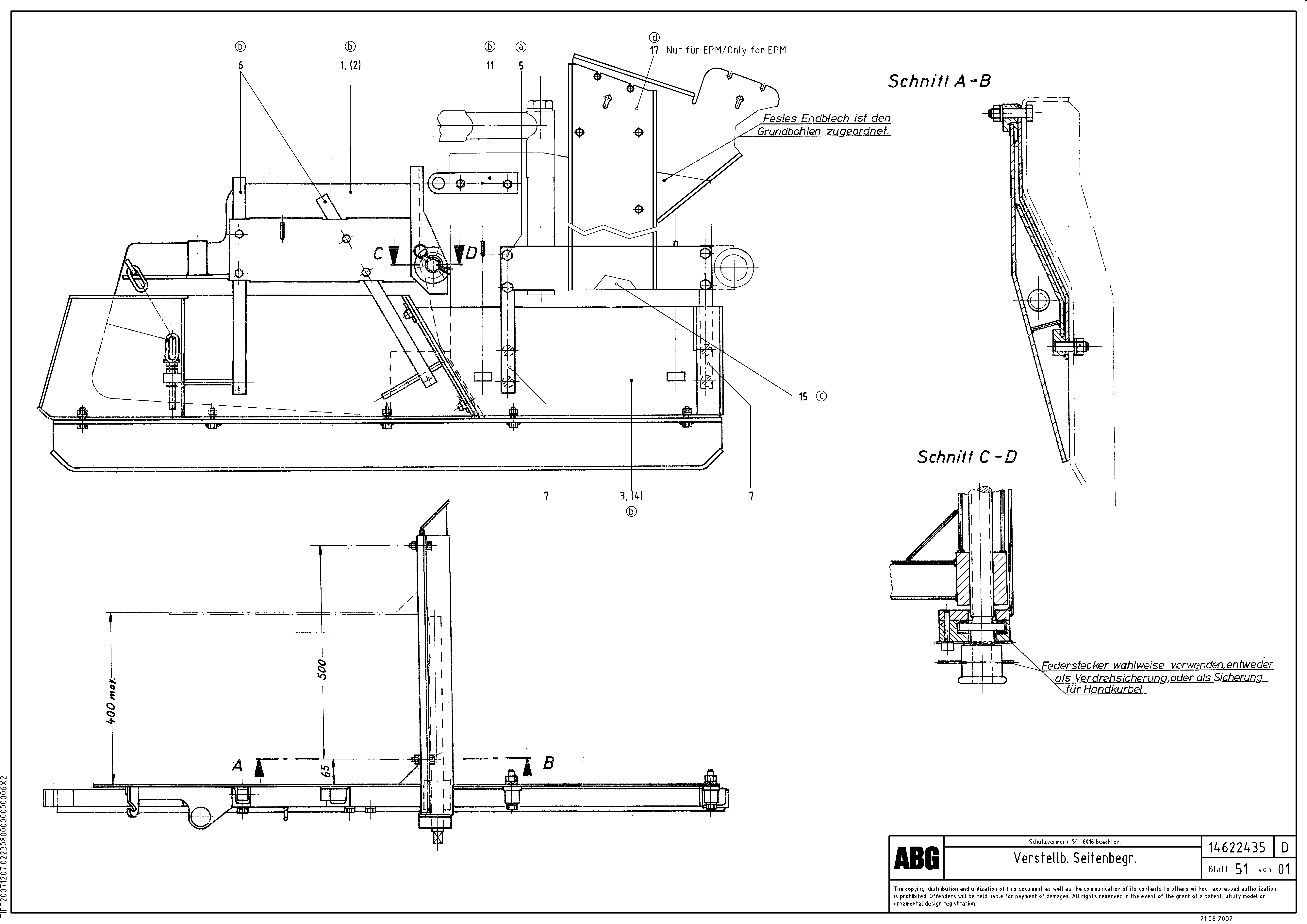 Схема запчастей Volvo ABG8820B - 68063 Adjustable lateral limitation VDT 121 VARIO ATT.SCREED 9,0 - 12,0M ABG8820/ABG8820B