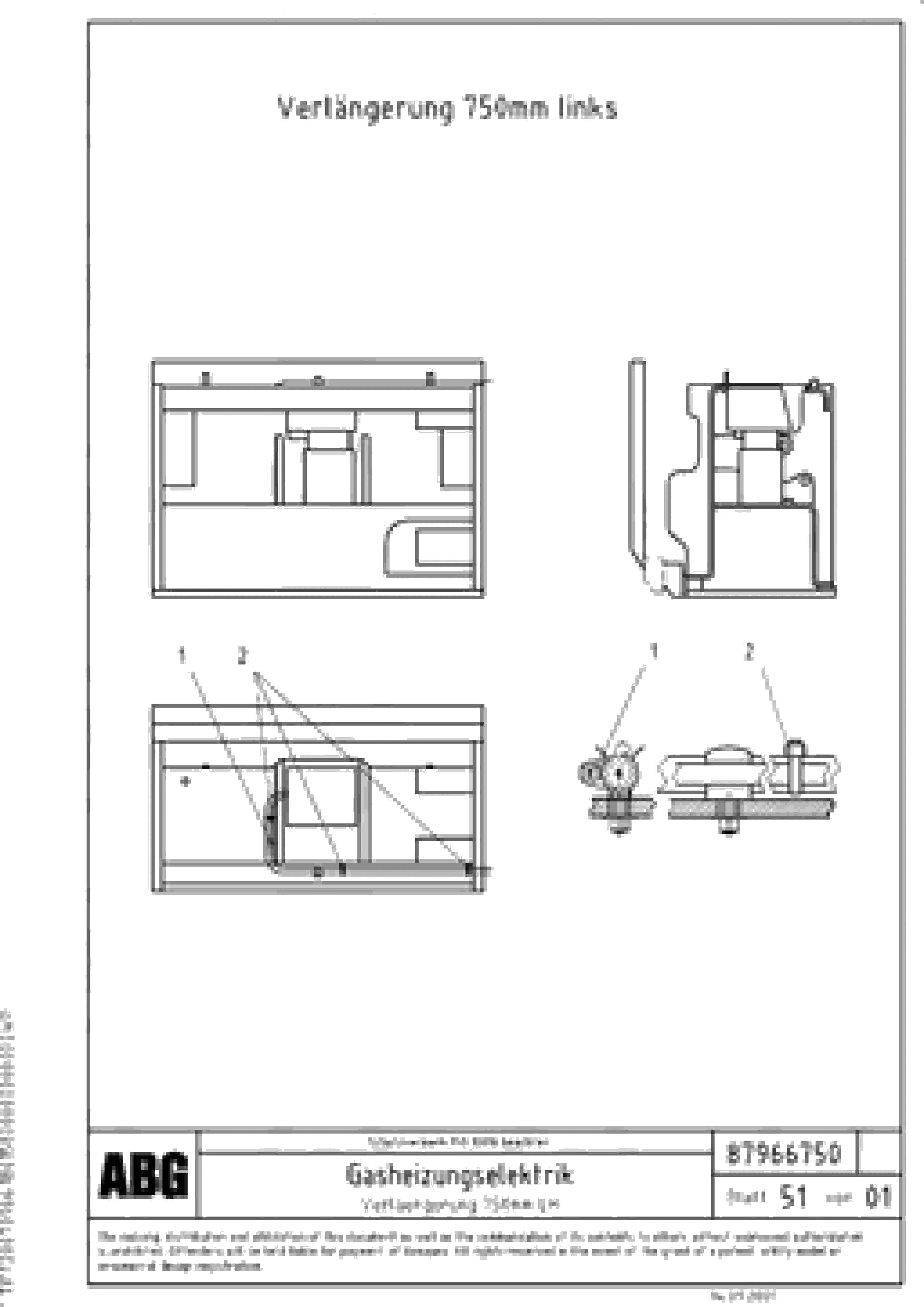 Схема запчастей Volvo ABG8820B - 76131 Gas heating for extension VDT-V 88 GTC ATT. SCREEDS 3,0 - 9,0M ABG8820/ABG8820B