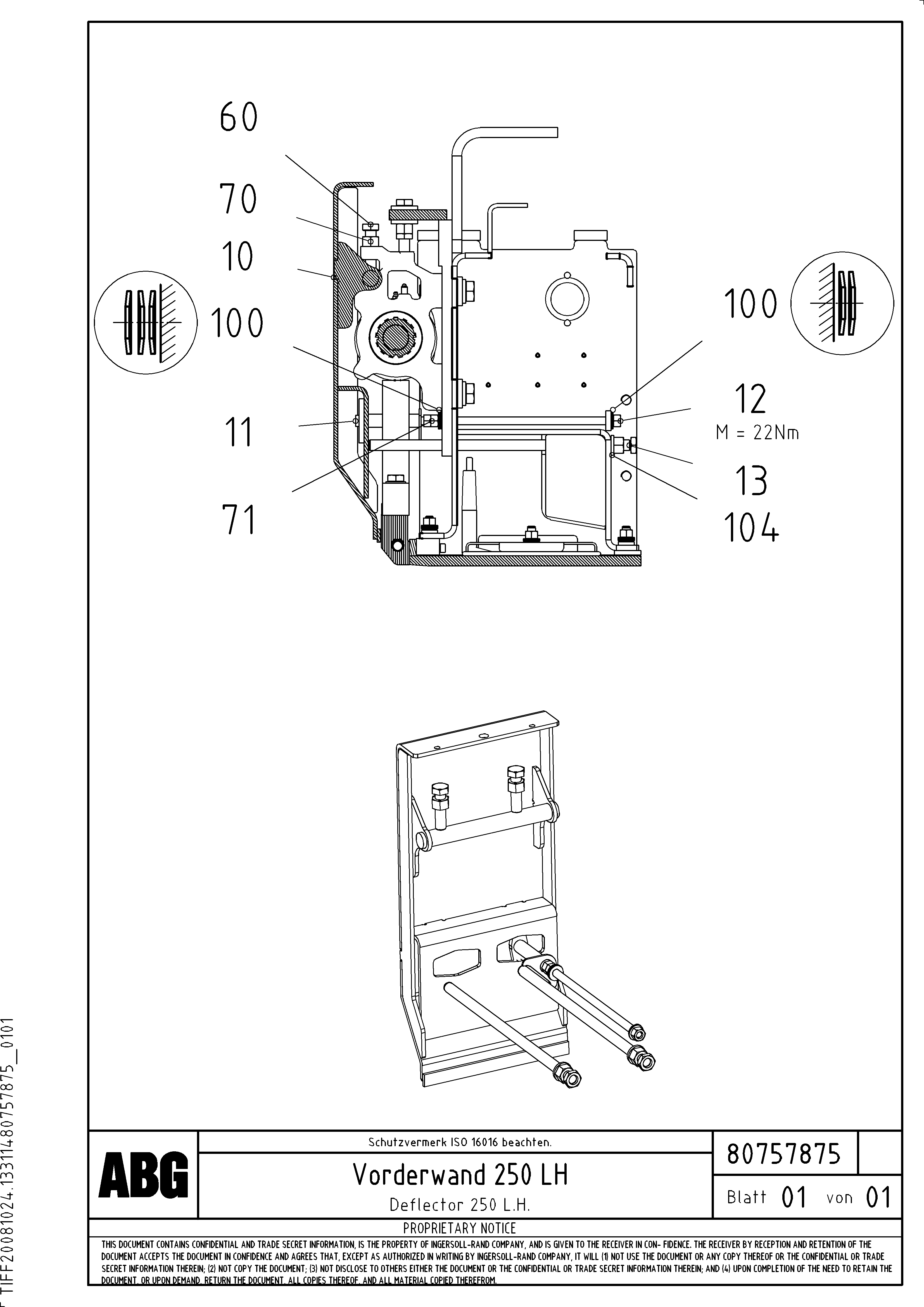 Схема запчастей Volvo ABG8820B - 76916 Deflector for extension VB 78 ETC ATT. SCREED 2,5 - 9,0 M ABG8820/ABG8820B