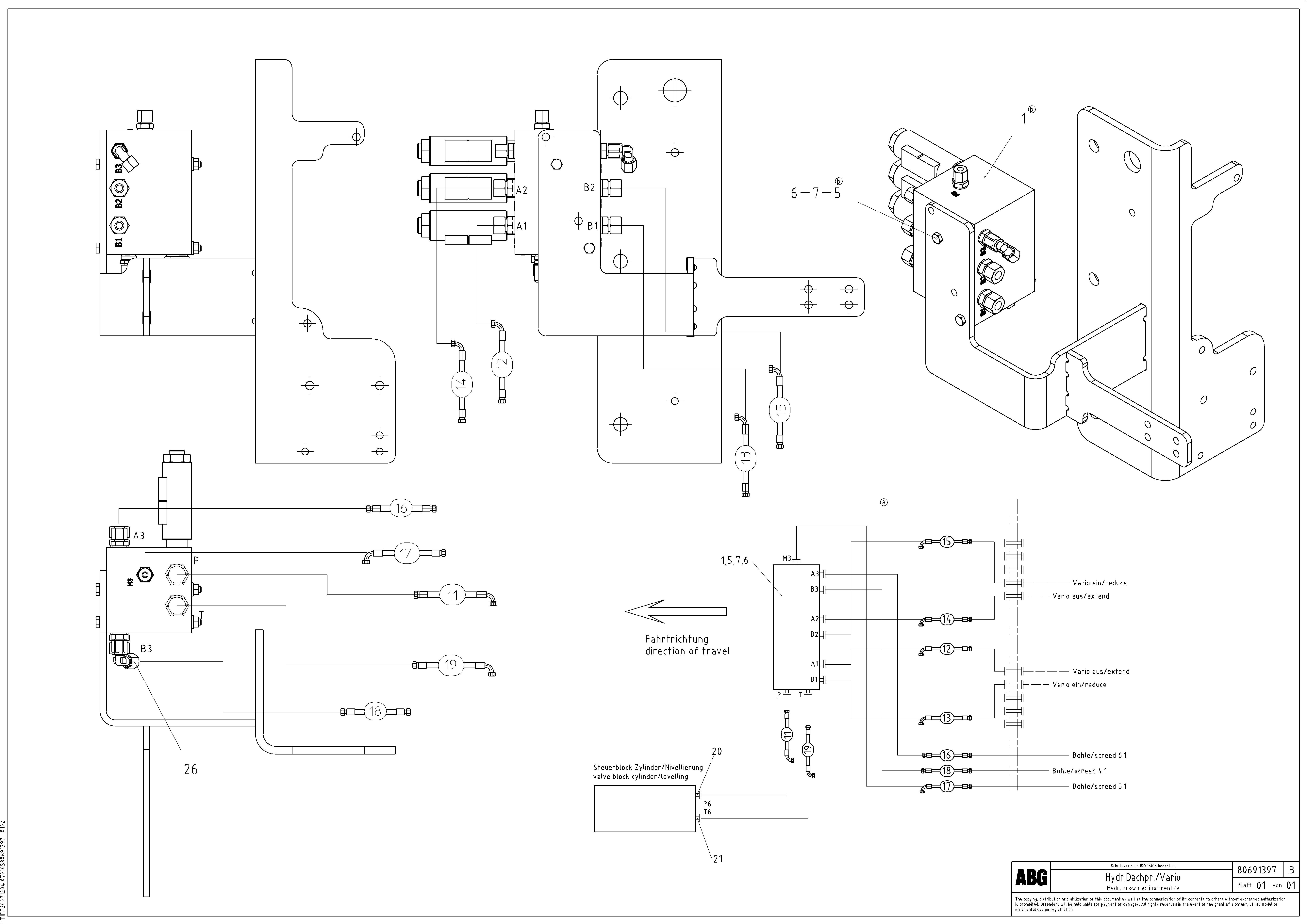 Схема запчастей Volvo ABG8820B - 80724 Crown control for basic screed VDT-V 88 ETC ATT. SCREEDS 3,0 - 9,0M ABG8820, ABG8820B