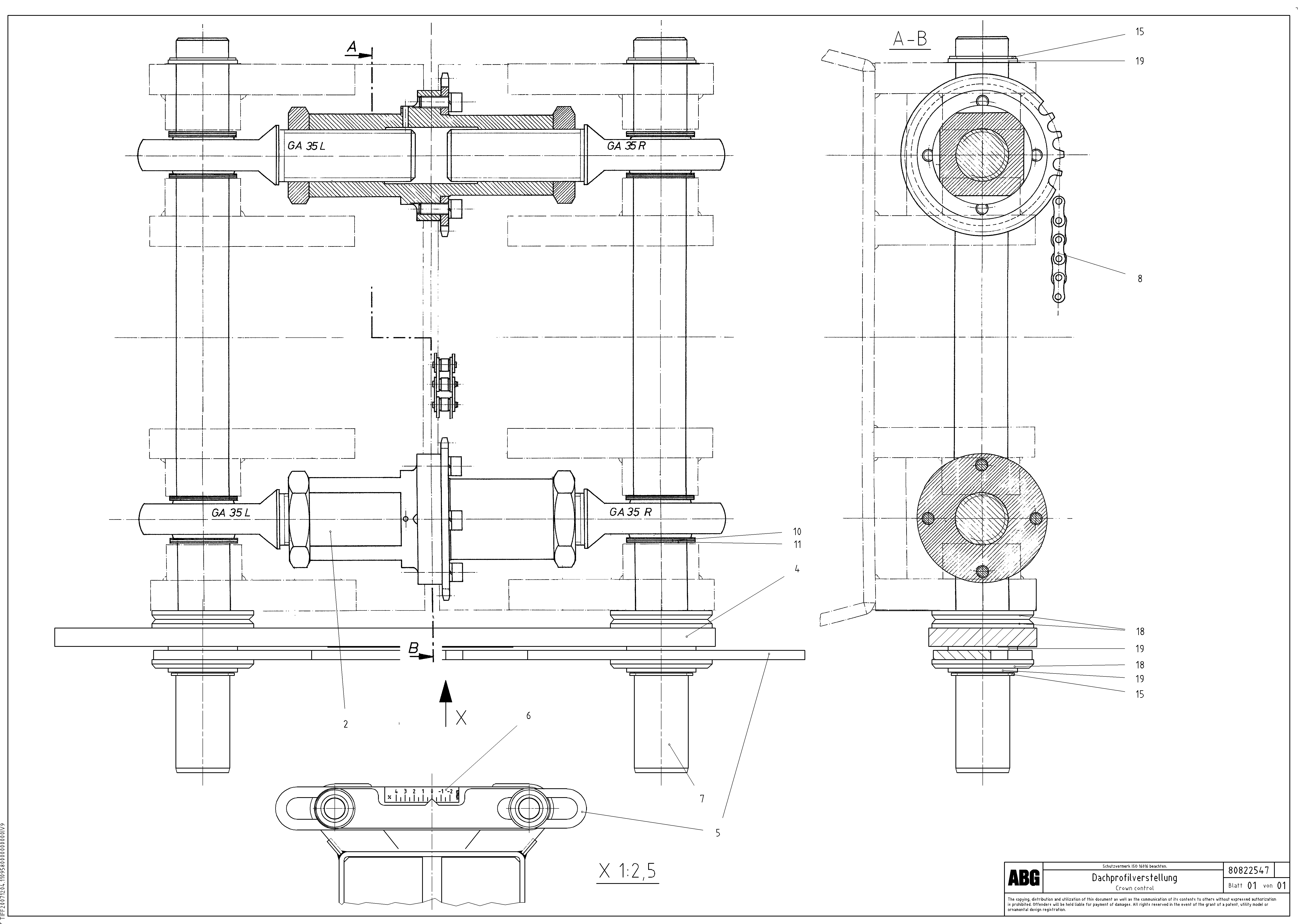 Схема запчастей Volvo ABG8820B - 81105 Crown control for articulated screed MB 122 ATT. SCREEDS 2,5 -12,0M ABG8820, ABG8820B