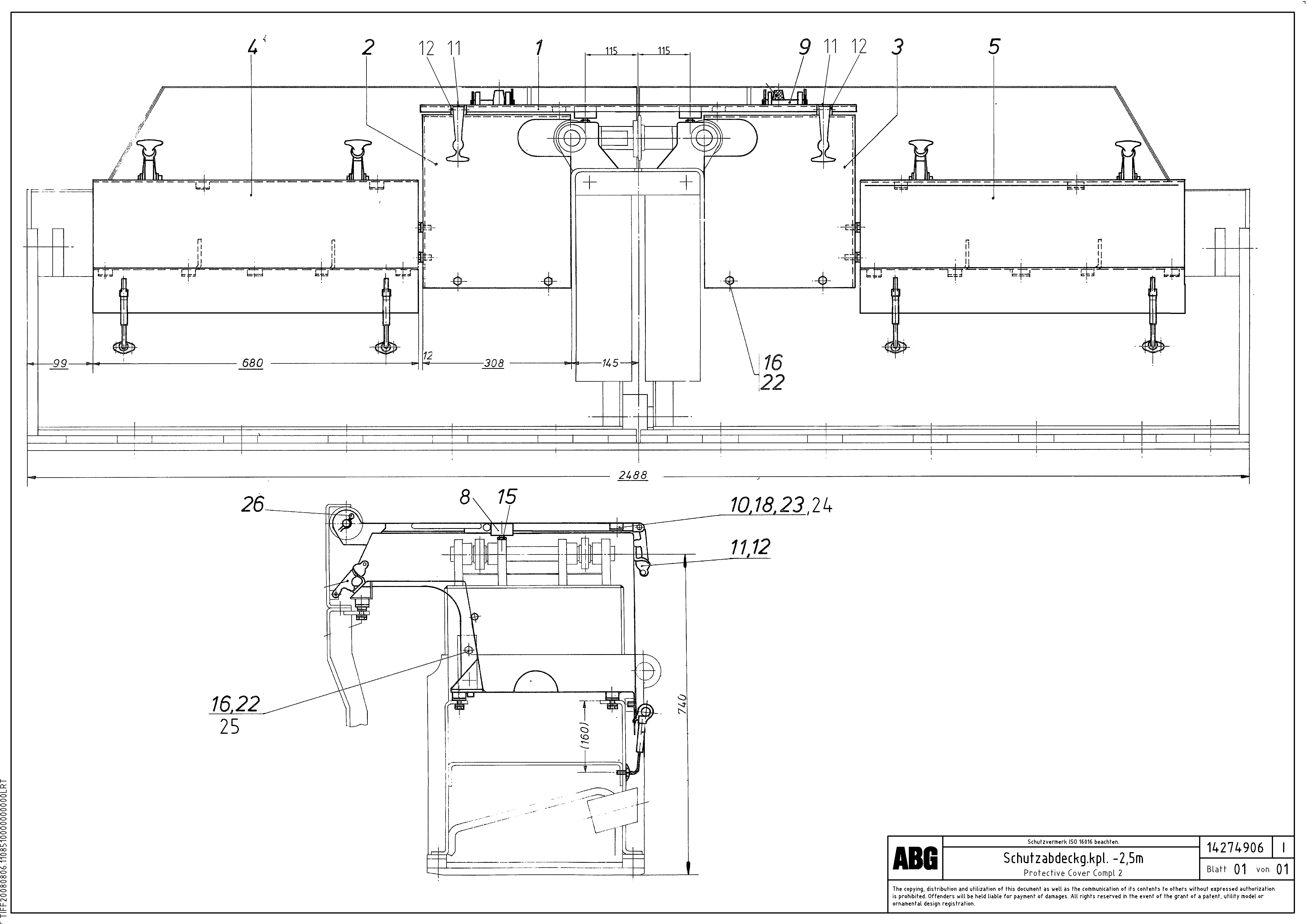 Схема запчастей Volvo ABG8820B - 80242 Protective cover MB 122 ATT. SCREEDS 2,5 -12,0M ABG8820, ABG8820B