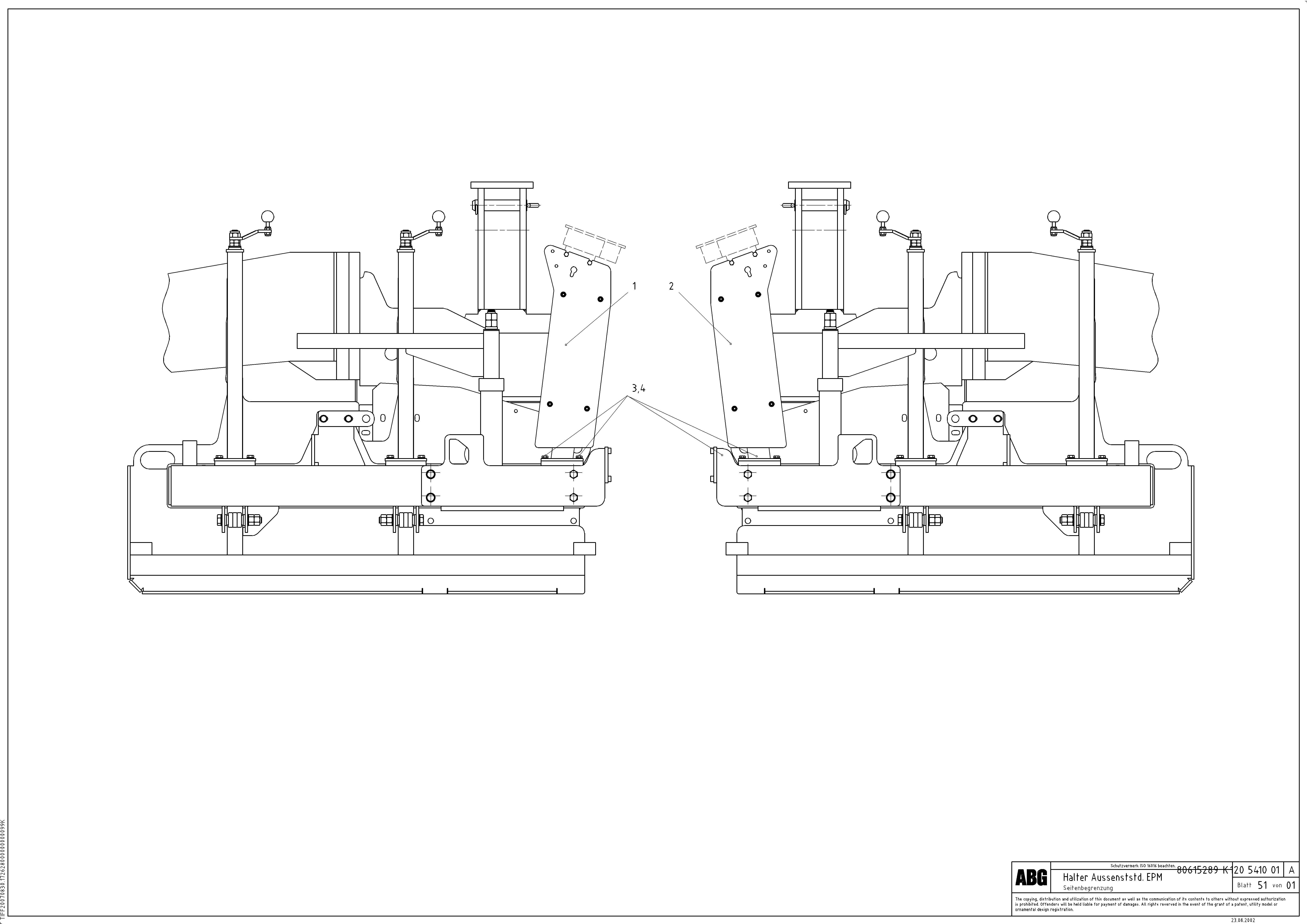 Схема запчастей Volvo ABG8820B - 74701 Support for control panels MB 122 ATT. SCREEDS 2,5 -12,0M ABG8820, ABG8820B