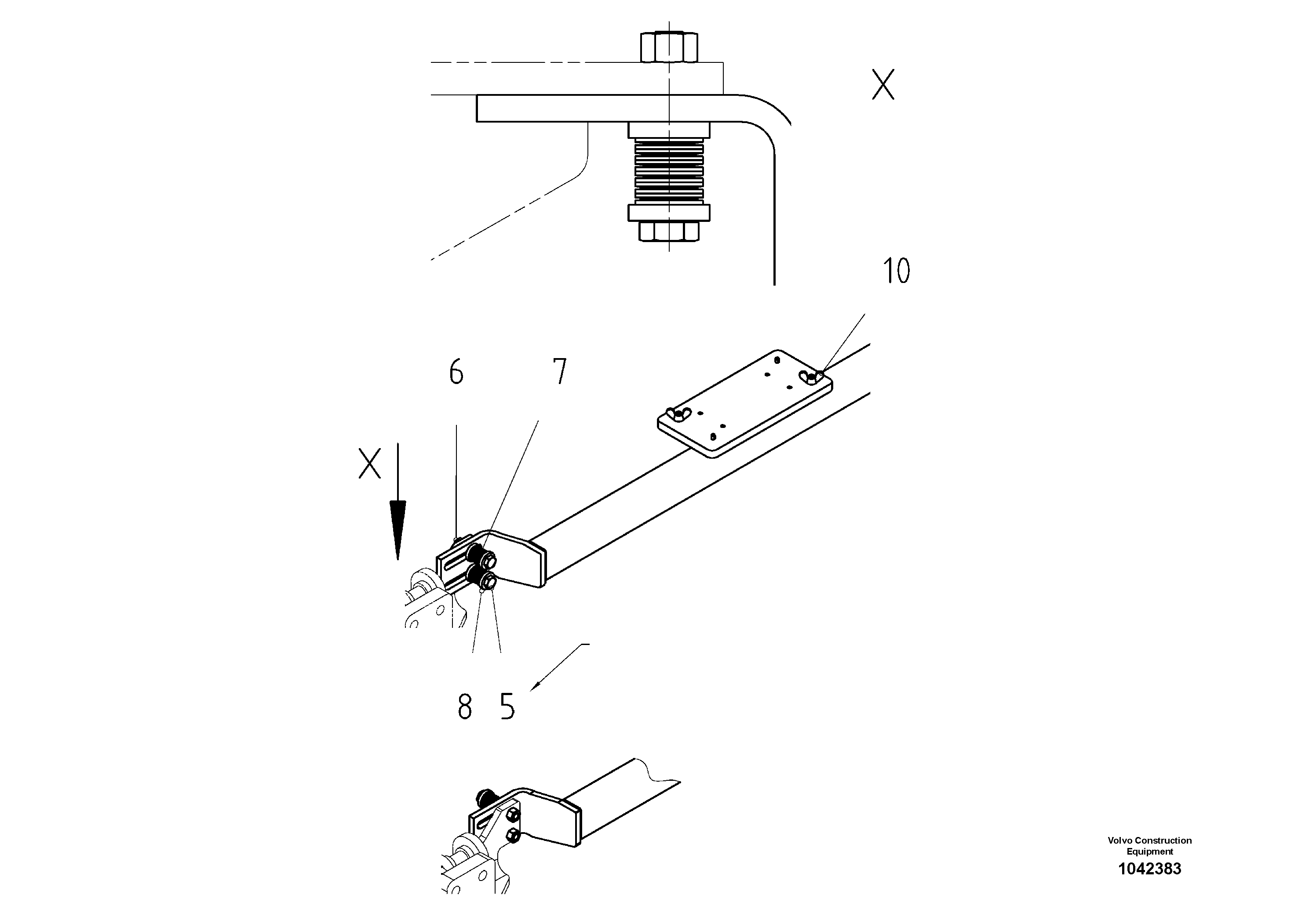 Схема запчастей Volvo ABG8820B - 54657 Support For Slope Control ABG8820/ABG8820B ABG8820 S/N 21098-23354 ABG8820B S/N 23355-