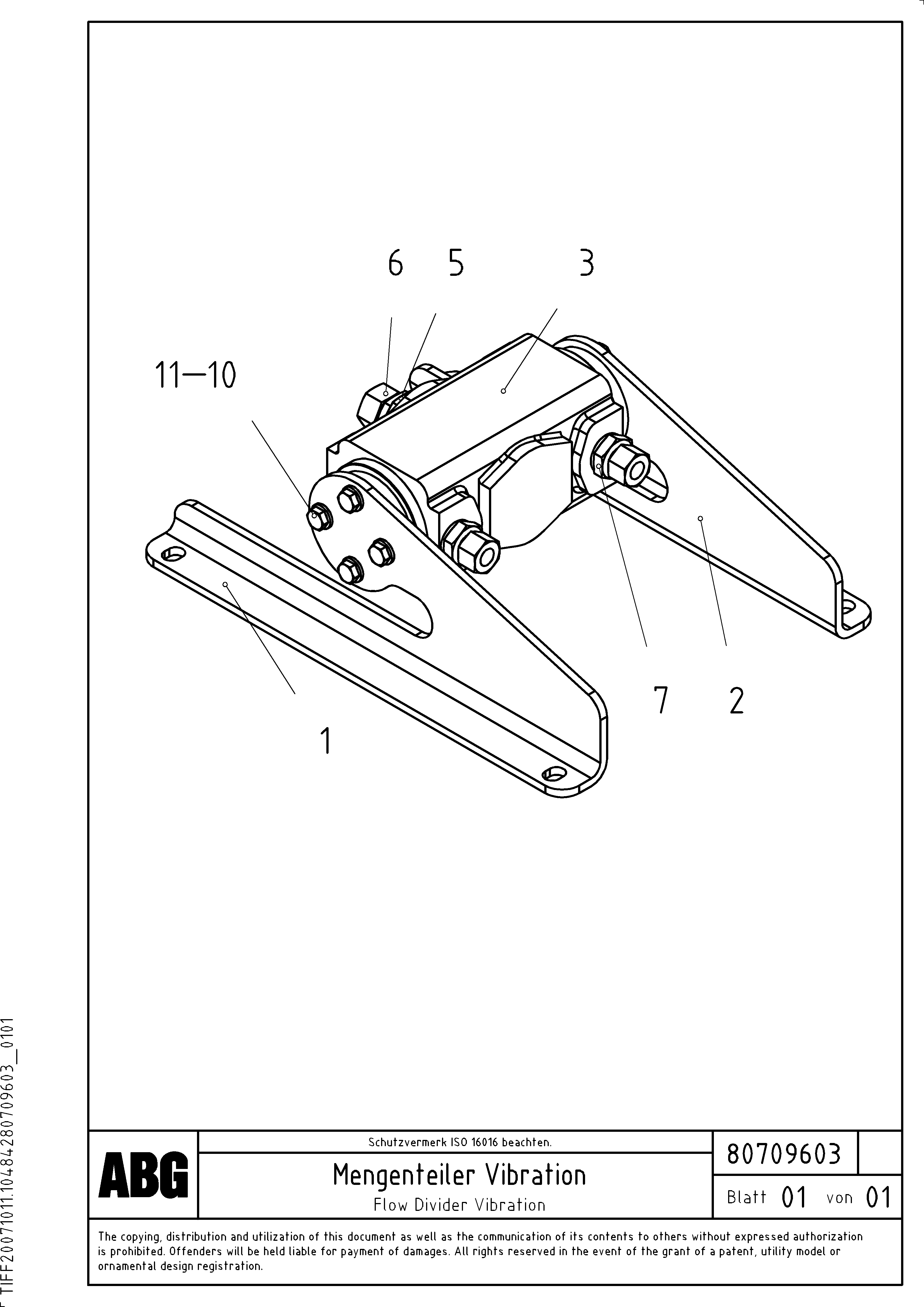 Схема запчастей Volvo ABG8820B - 65184 Flow devider vibration MB 122 VARIO ATT.SCREEDS 4,5 -12,0M ABG8820, ABG8820B