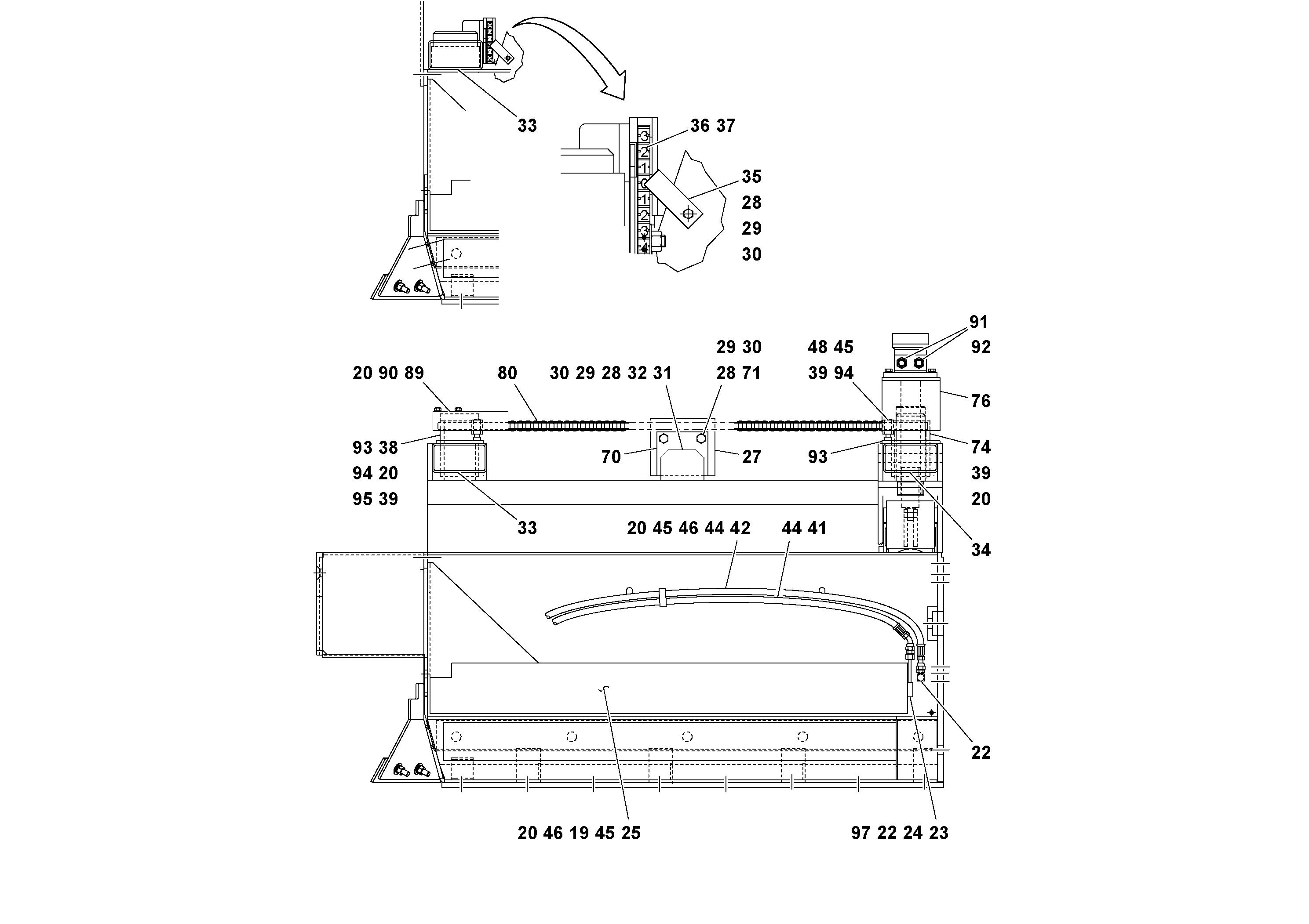 Схема запчастей Volvo OMNI IIIE - 39922 Extension Assembly 