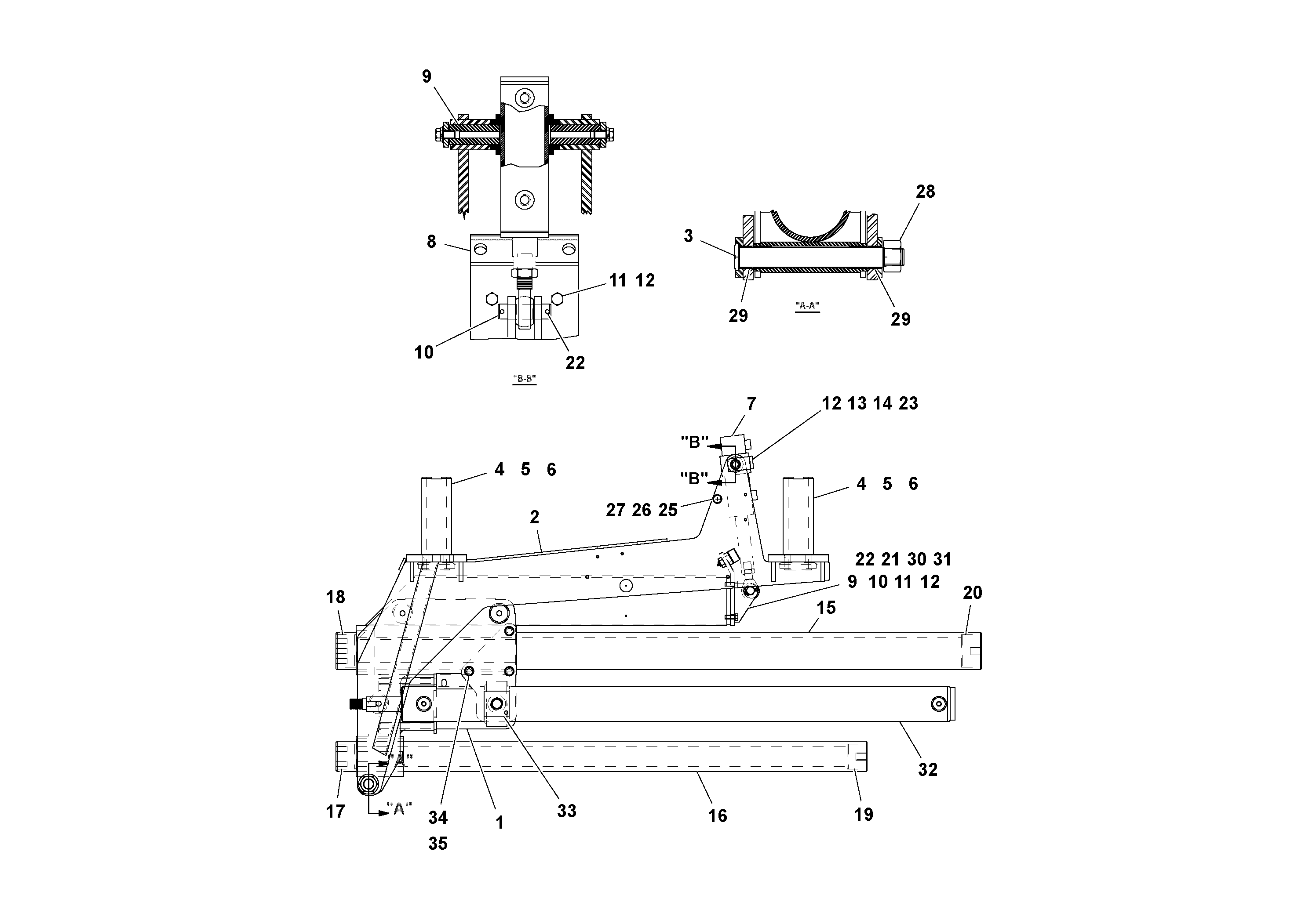 Схема запчастей Volvo OMNI IIIE - 41541 Extension Guide Assembly 