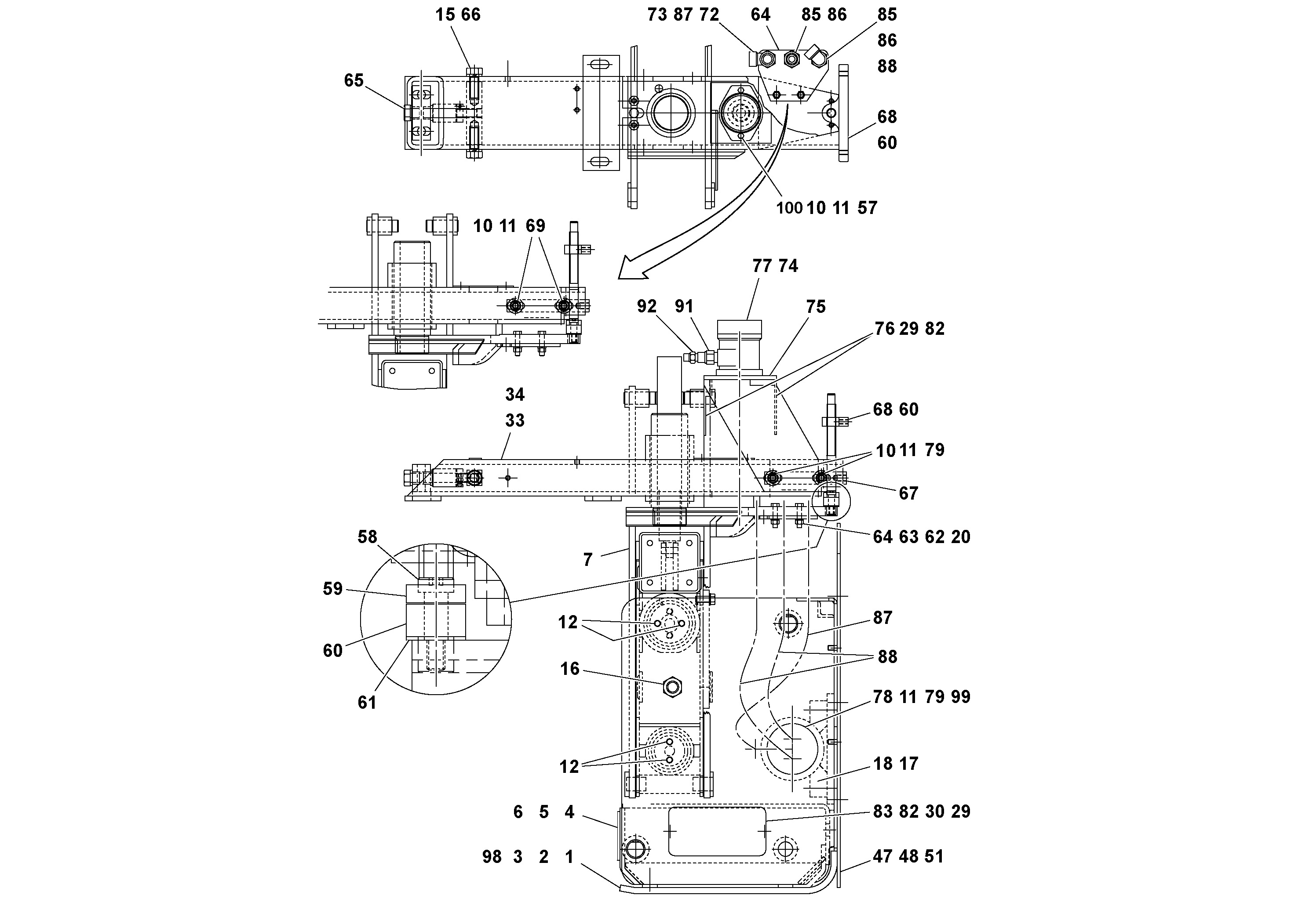 Схема запчастей Volvo OMNI IIIE - 41549 Extension Assembly 