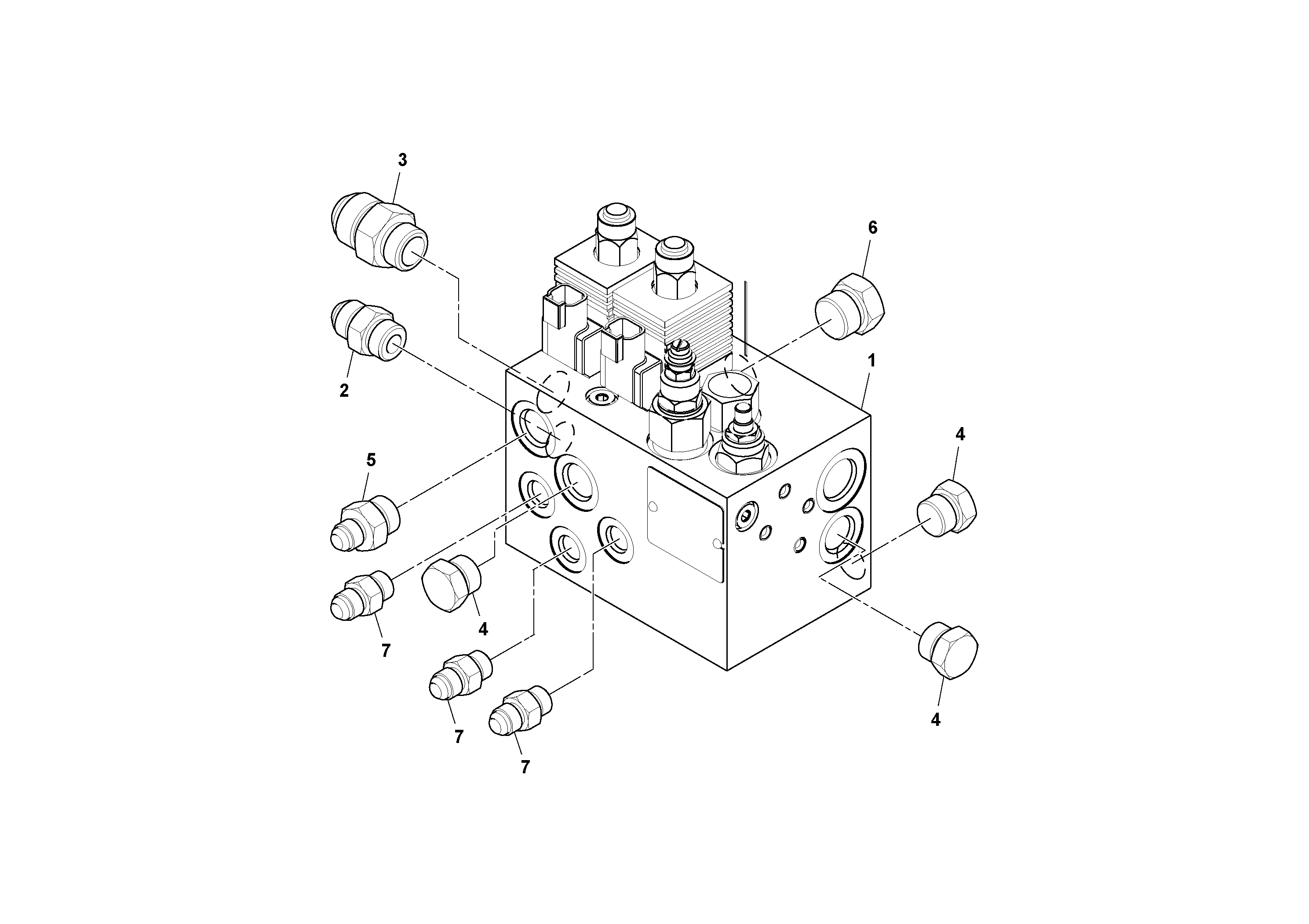 Схема запчастей Volvo OMNI 318 SCREED PF6110, PF6160, PF6170 - 73873 Power Crown Valve Assembly 