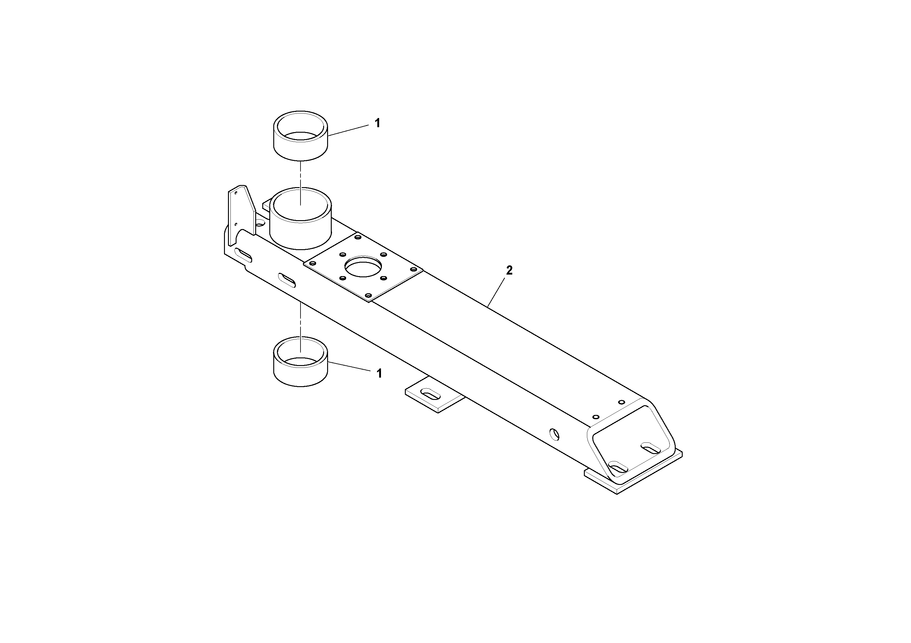 Схема запчастей Volvo OMNI 318 SCREED PF6110, PF6160, PF6170 - 59065 Support Tube Assembly 