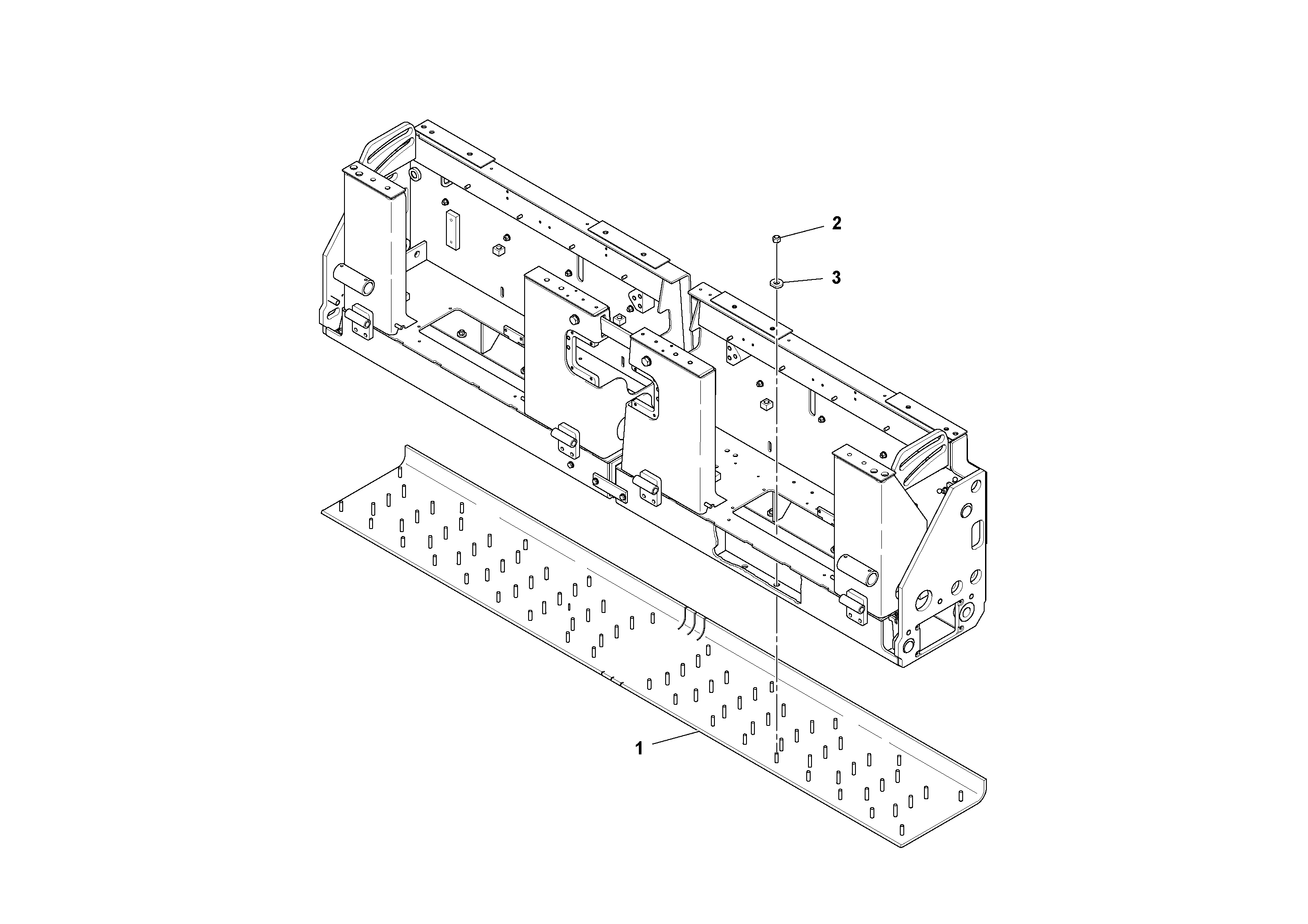 Схема запчастей Volvo OMNI 318 SCREED PF6110, PF6160, PF6170 - 28158 Screed Plate Installation 