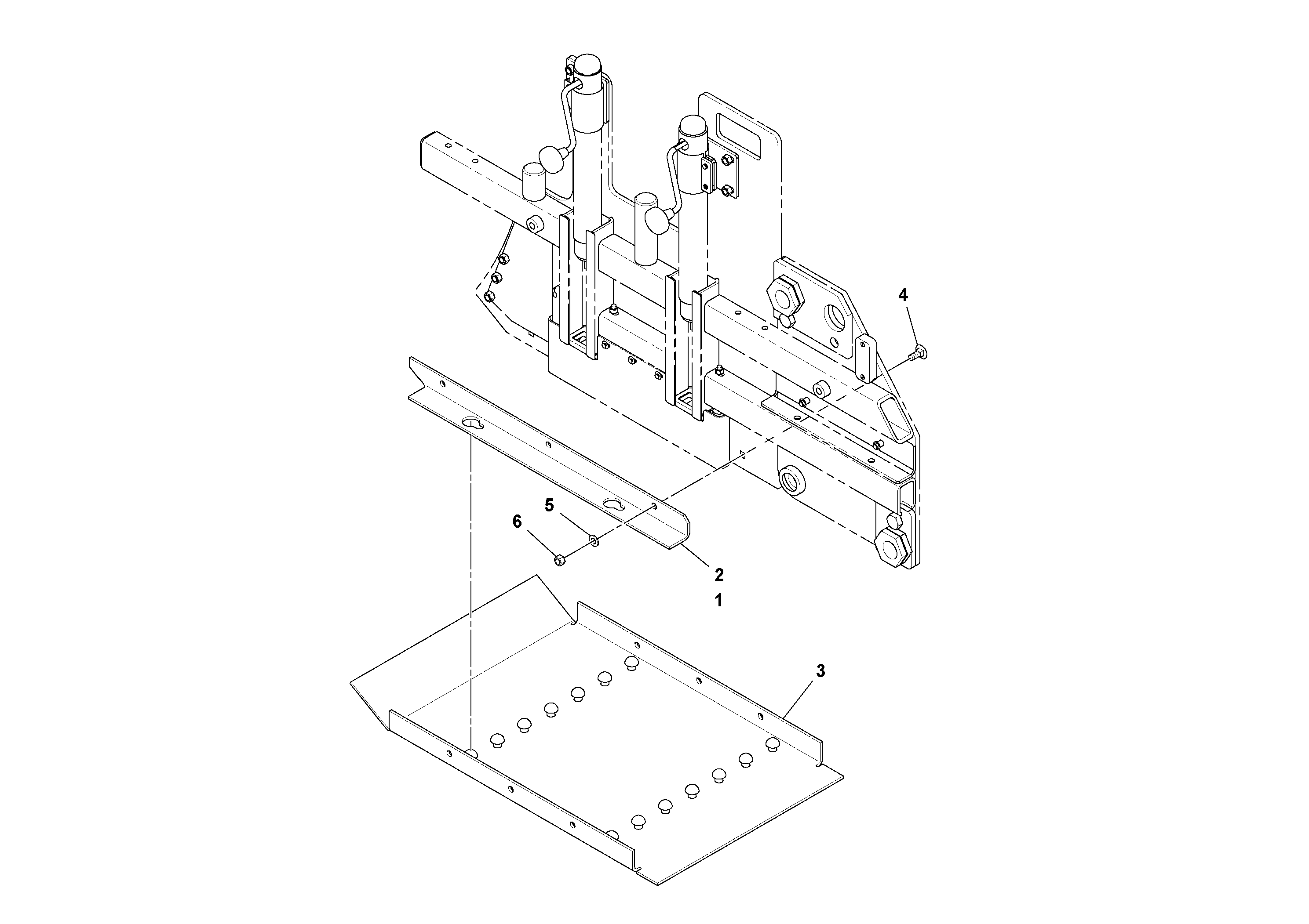 Схема запчастей Volvo OMNI 318 SCREED PF6110, PF6160, PF6170 - 106494 Cut-off Assembly 