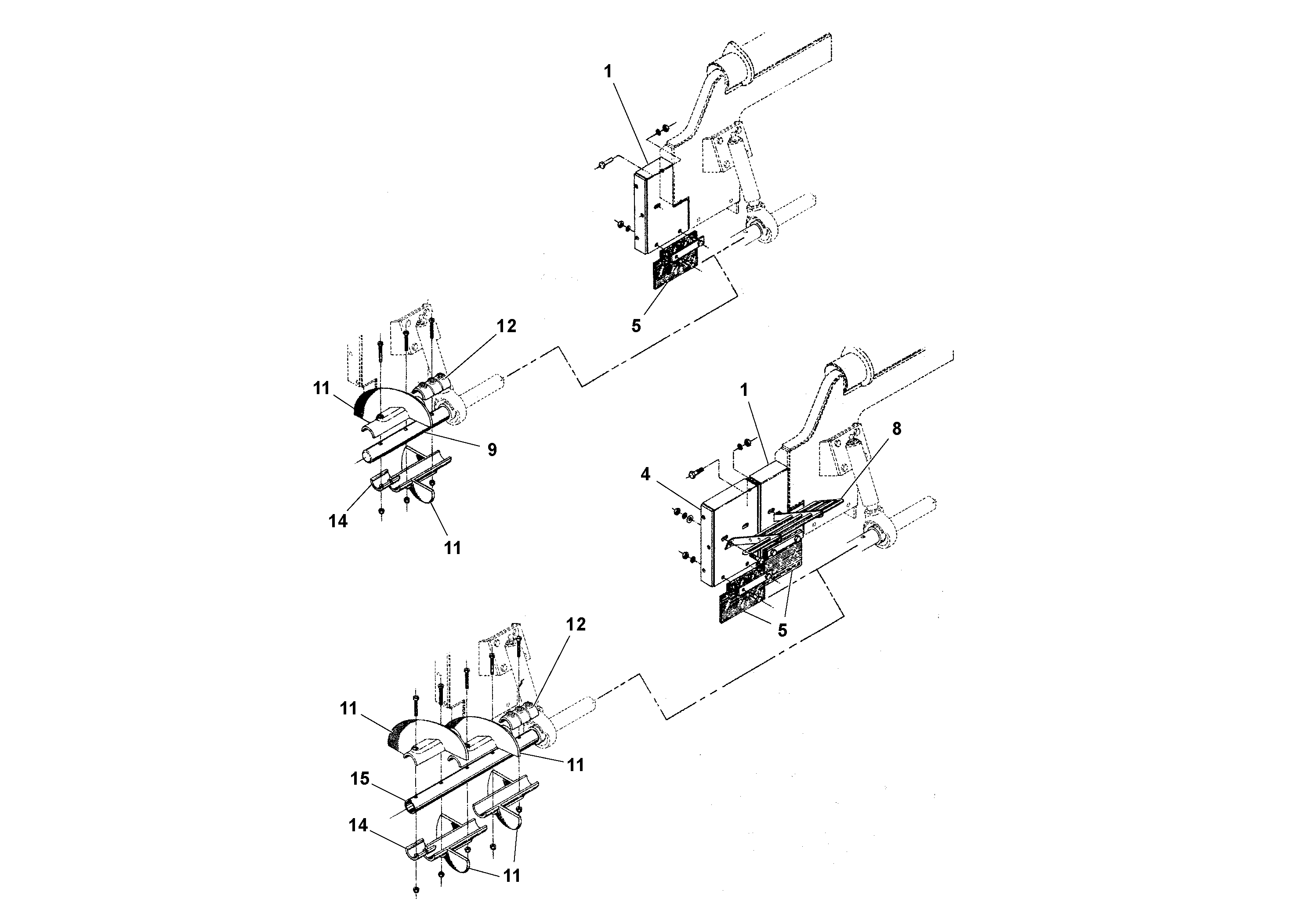 Схема запчастей Volvo 2.5/5B HSE - 102049 Auger and Tunnel/guard Extension Arrangements 