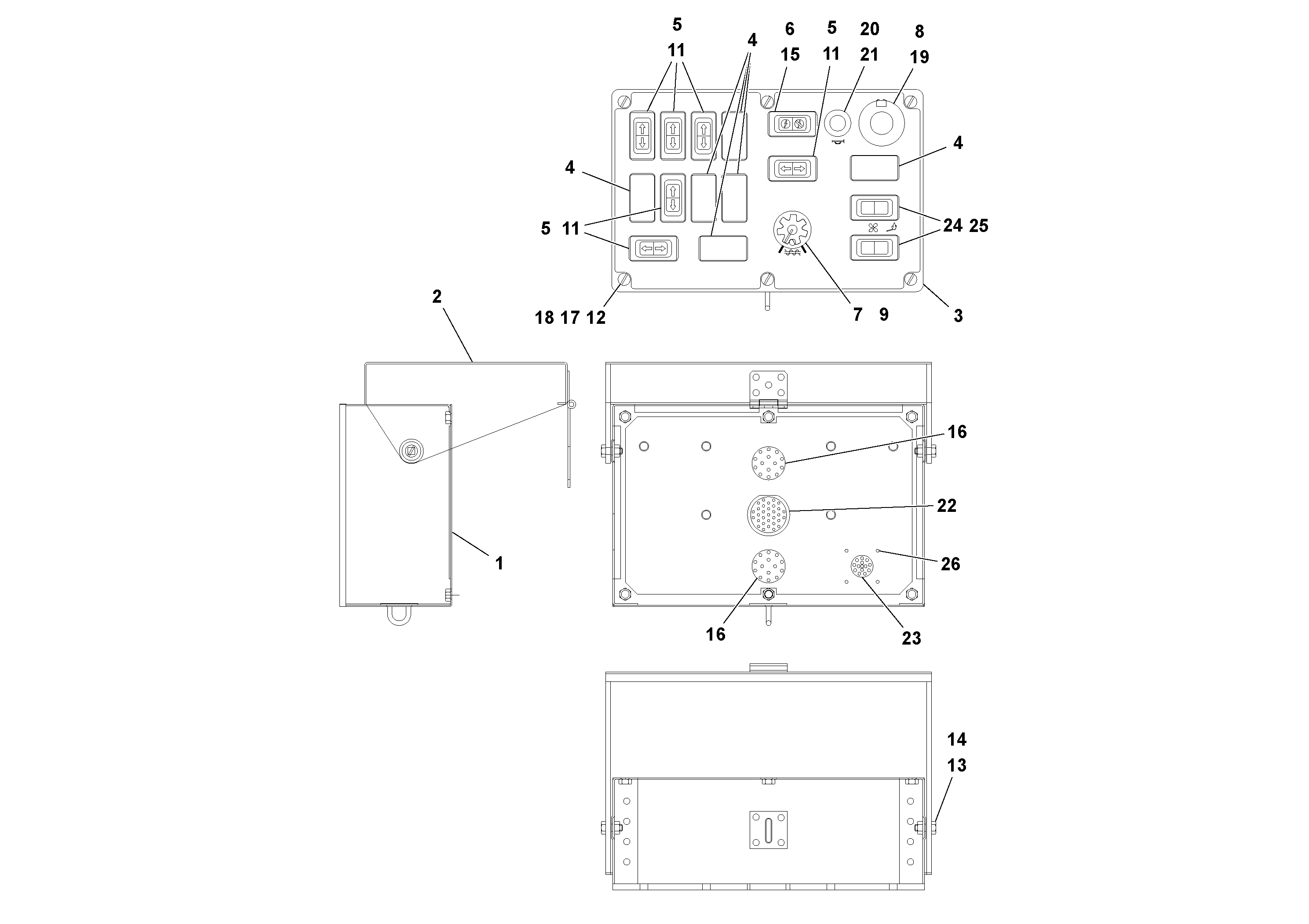 Схема запчастей Volvo OMNI 1A - 58489 Control Box Assembly 