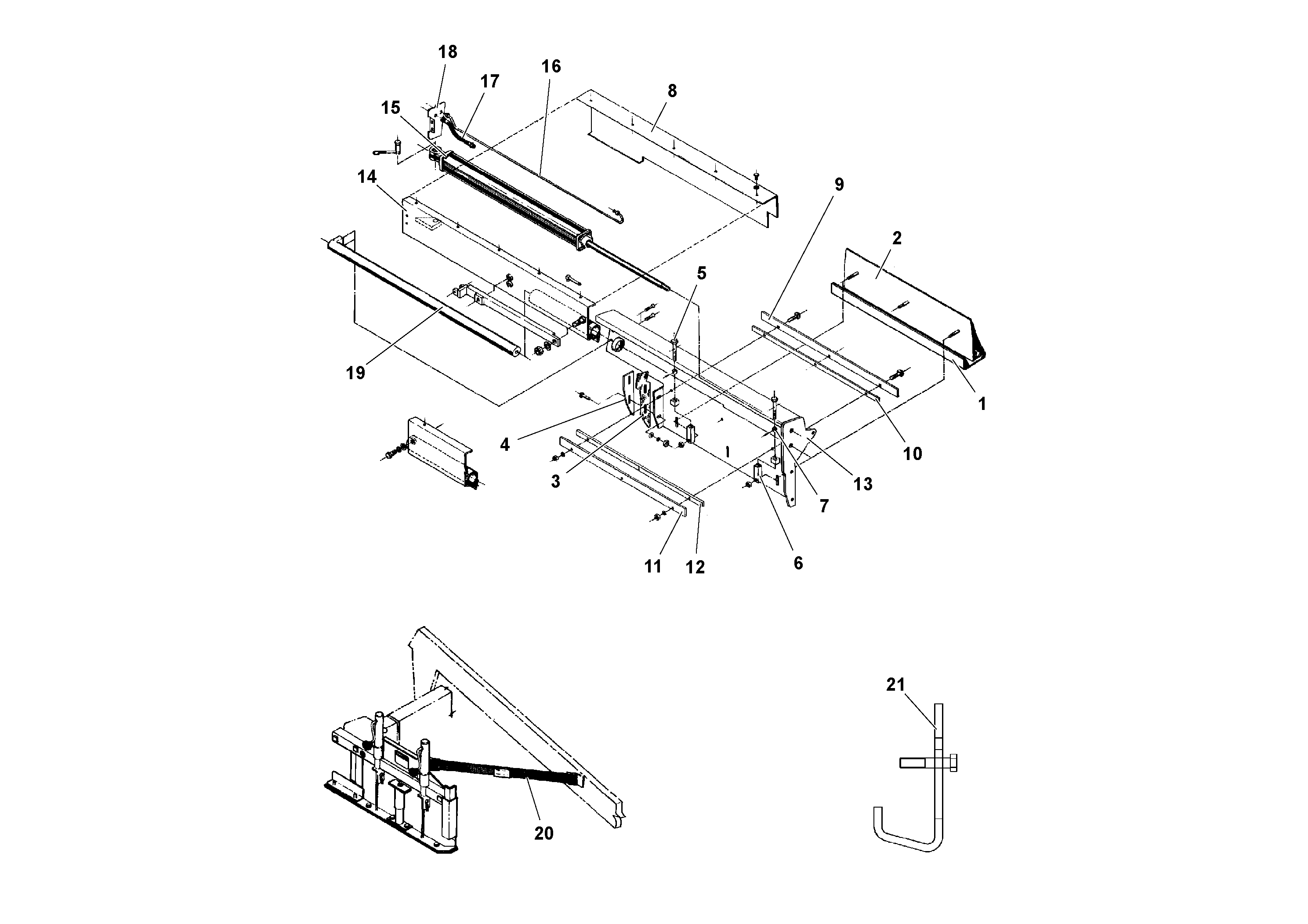 Схема запчастей Volvo 3/6 HSE - 28095 Hydraulic Screed Extensions 